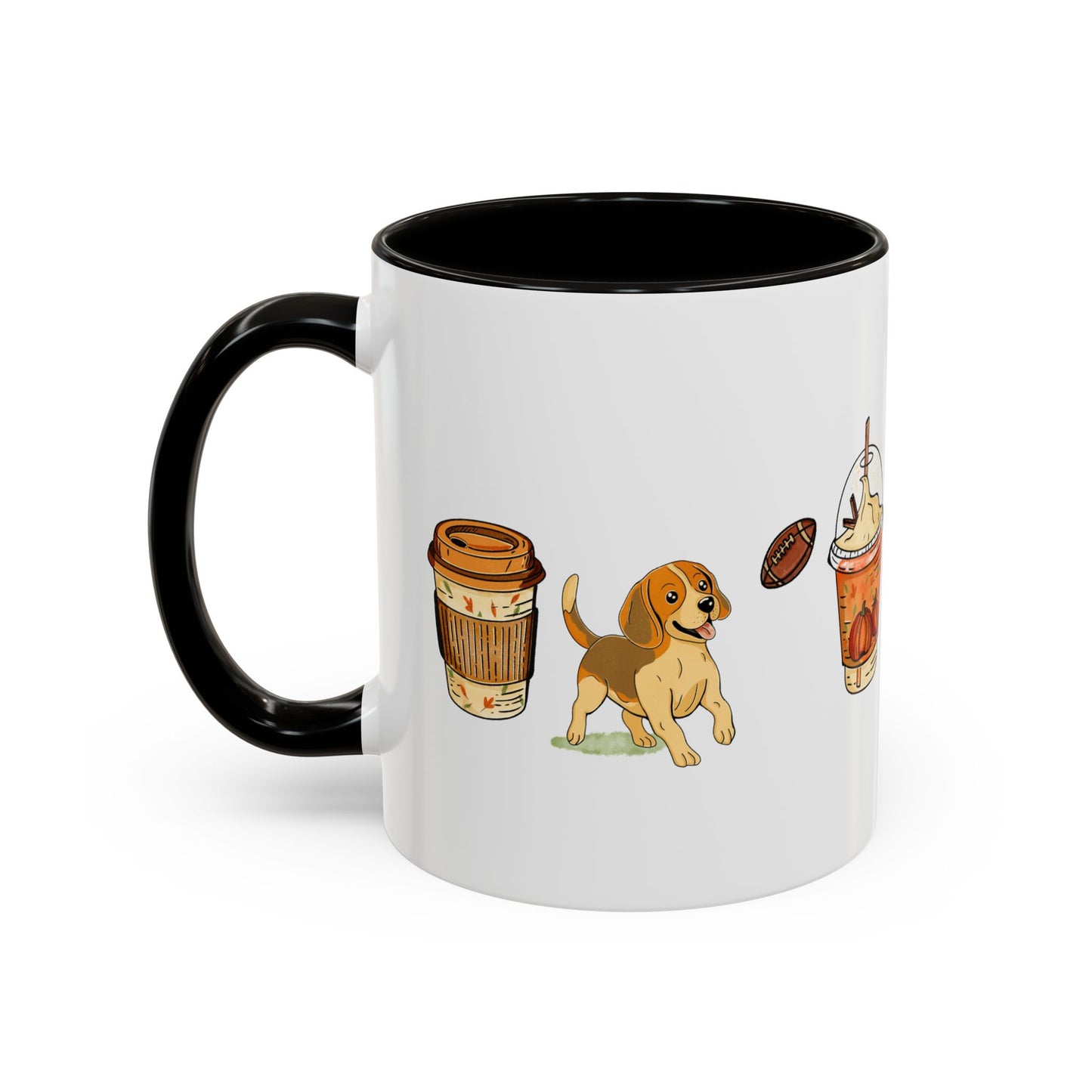 Beagle fall design, color Mugs 11oz