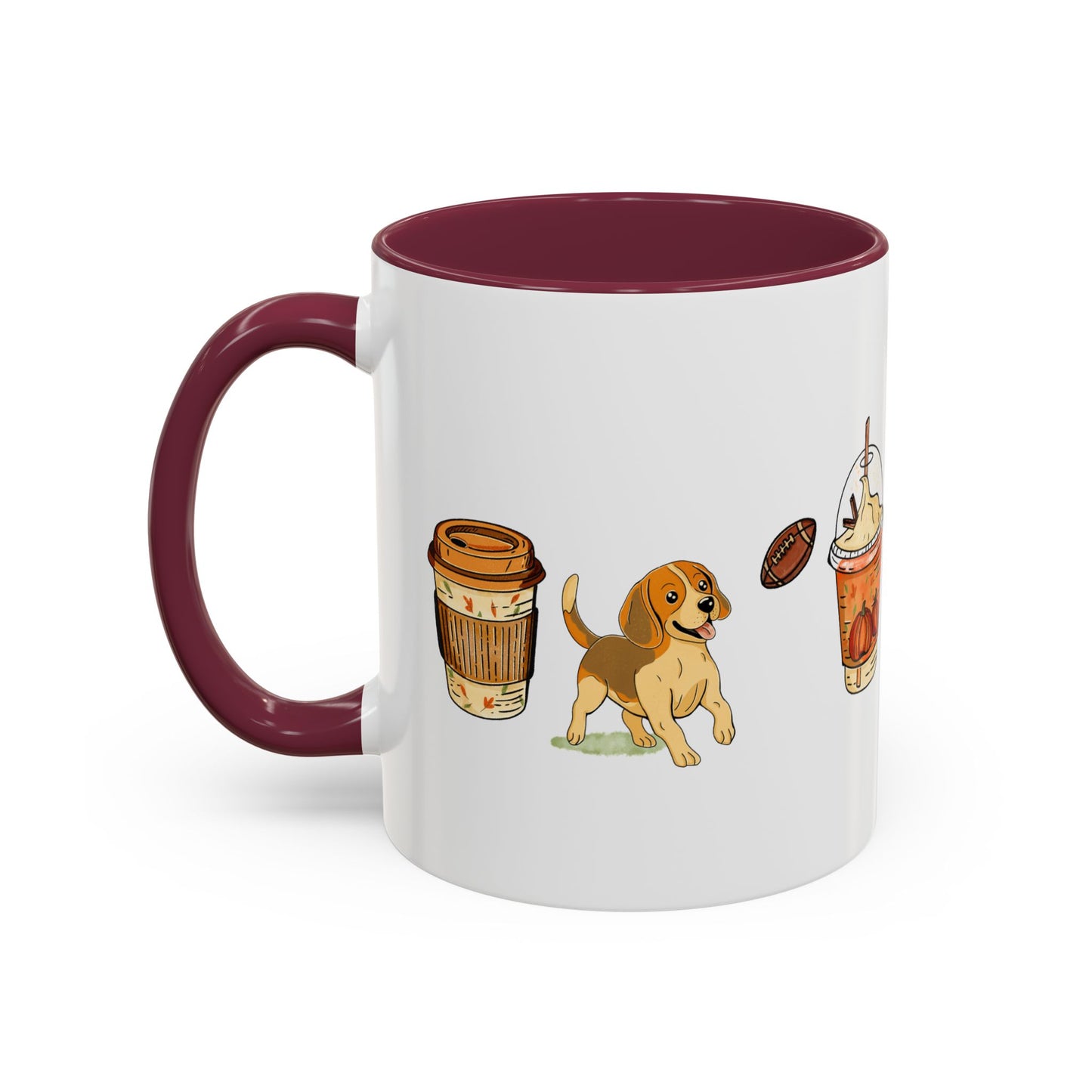 Beagle fall design, color Mugs 11oz