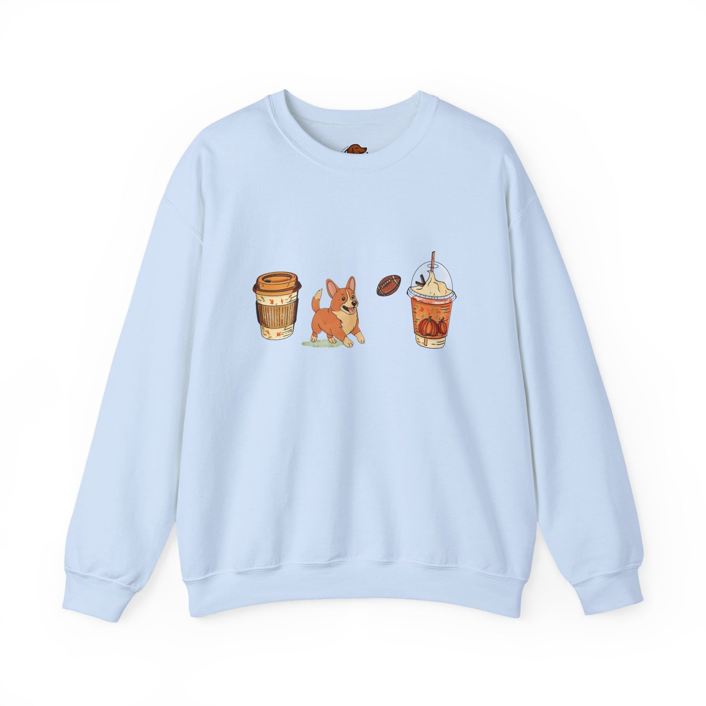 Corgi Fall Cups Unisex Heavy Blend™ Crewneck Sweatshirt