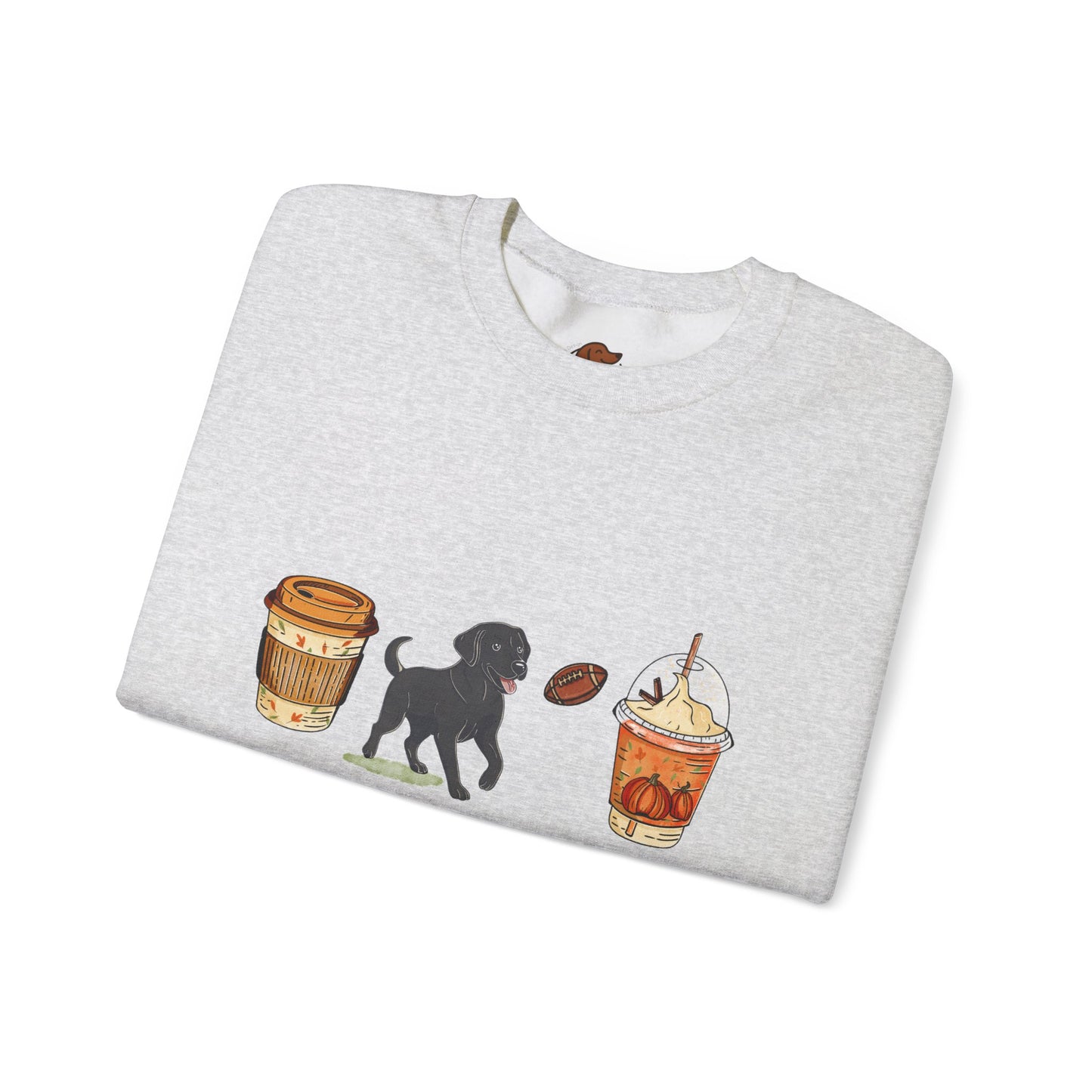 Black lab Fall Cups Unisex Heavy Blend™ Crewneck Sweatshirt
