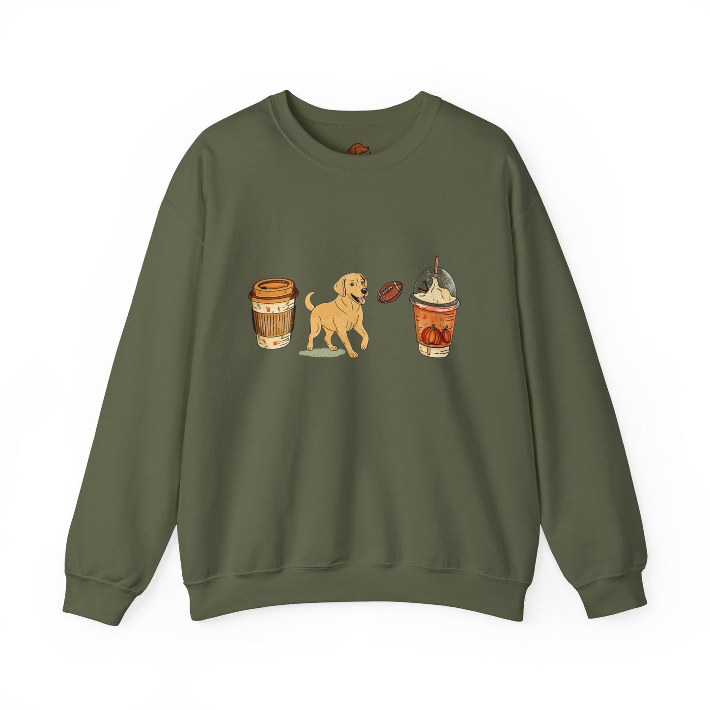 Yellow Lab Fall Cups Unisex Heavy Blend™ Crewneck Sweatshirt