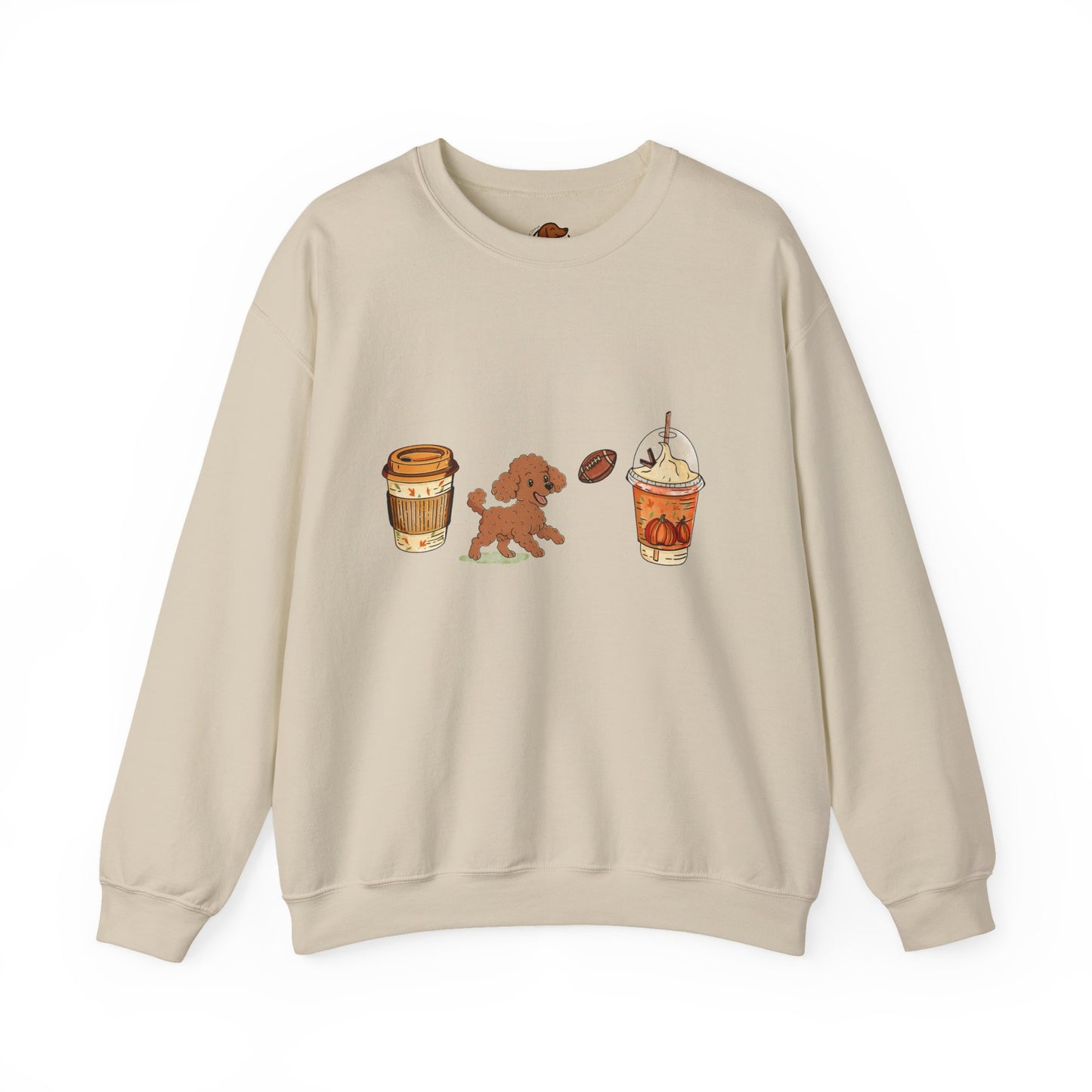 Mini Poodle Fall Cups Unisex Heavy Blend™ Crewneck Sweatshirt