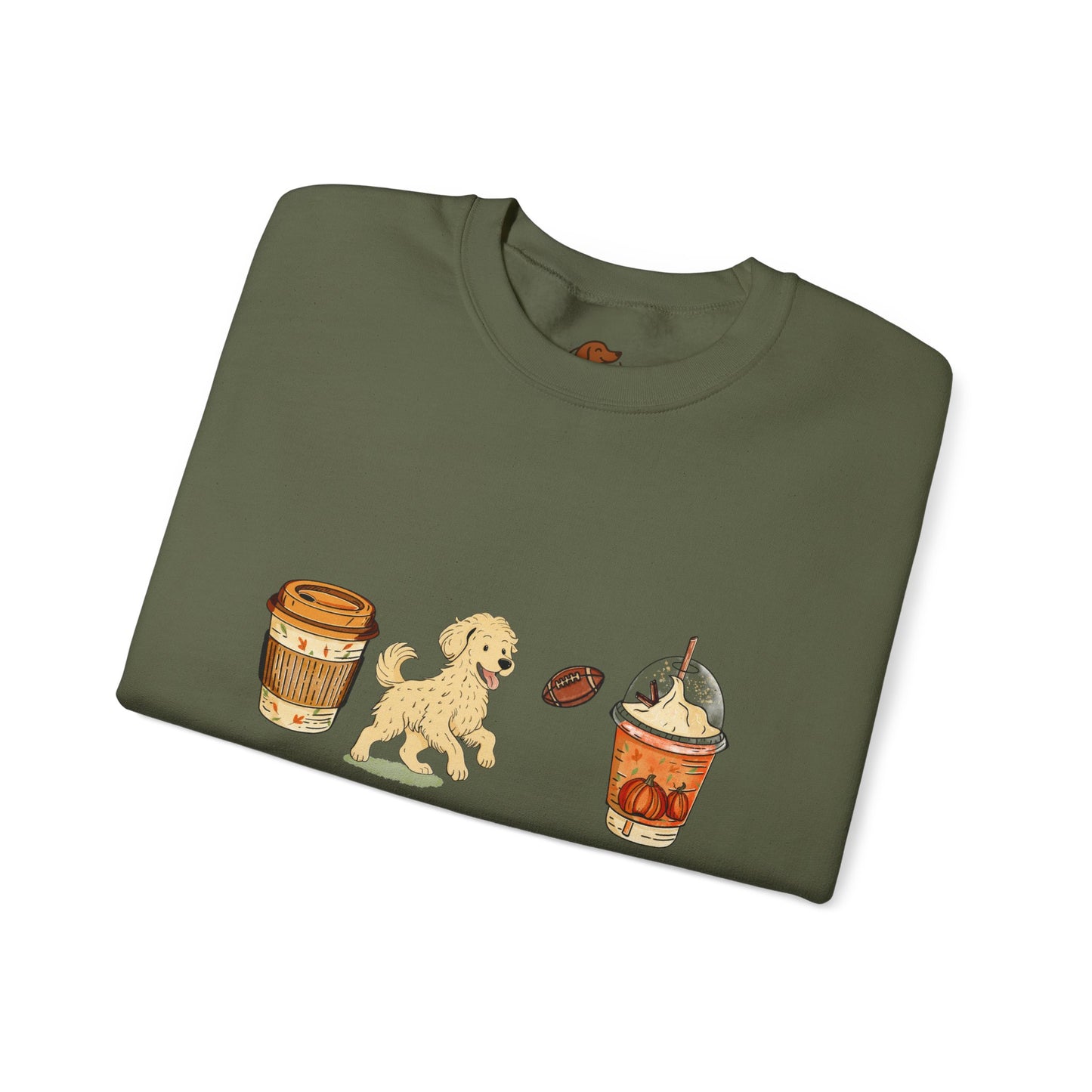 Doodle Fall Cups Unisex Heavy Blend™ Crewneck Sweatshirt