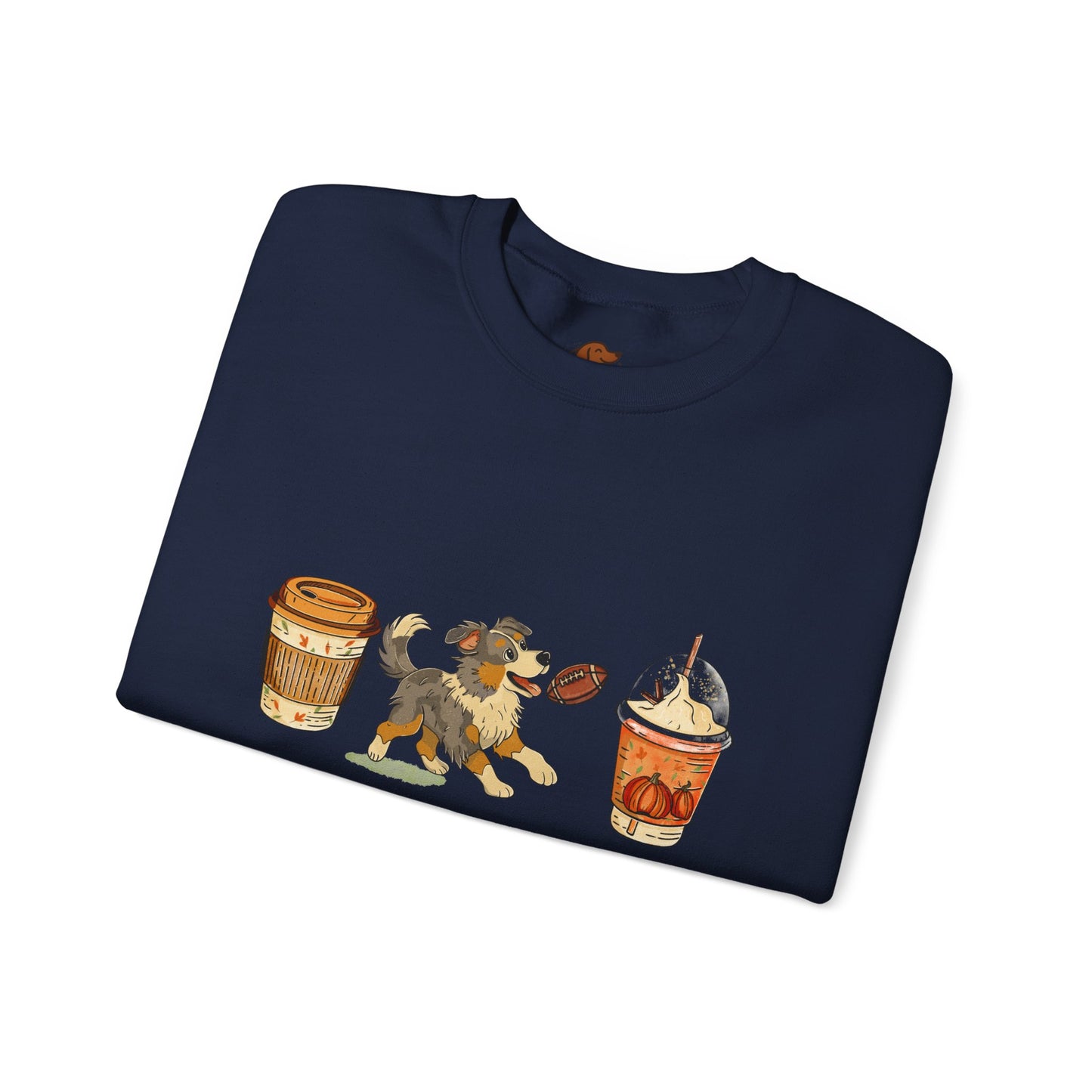 Australian Shepherd Fall Cups Unisex Heavy Blend™ Crewneck Sweatshirt