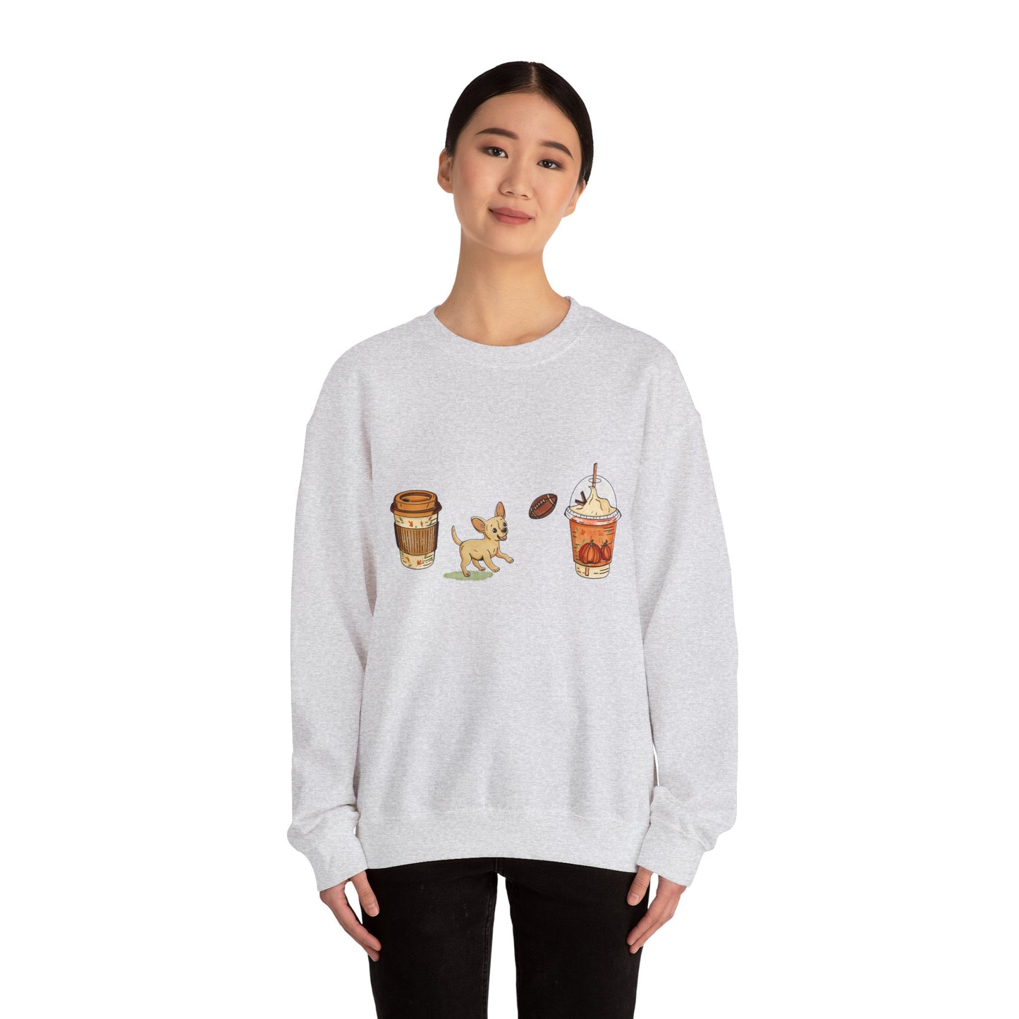 Chihuahua Fall Cups Unisex Heavy Blend™ Crewneck Sweatshirt