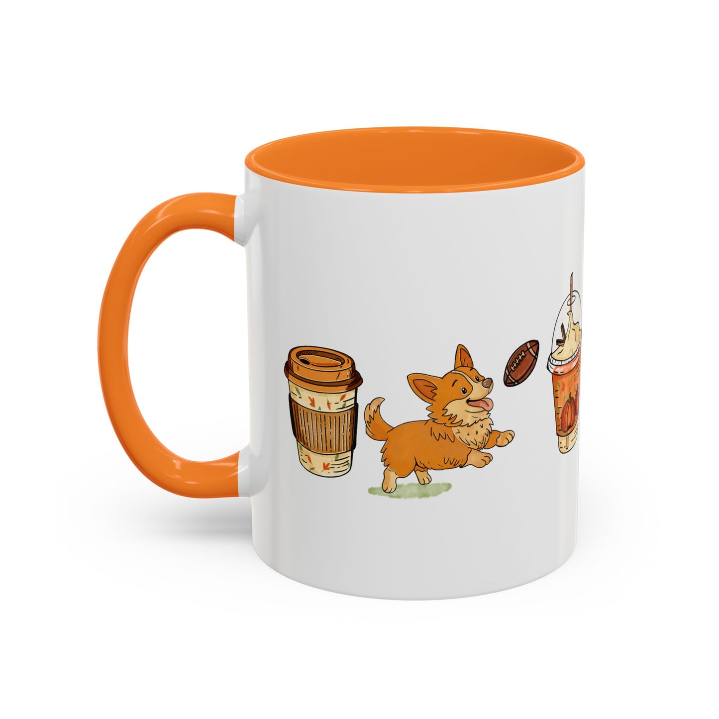 Corgi Fall design, color Mugs 11oz