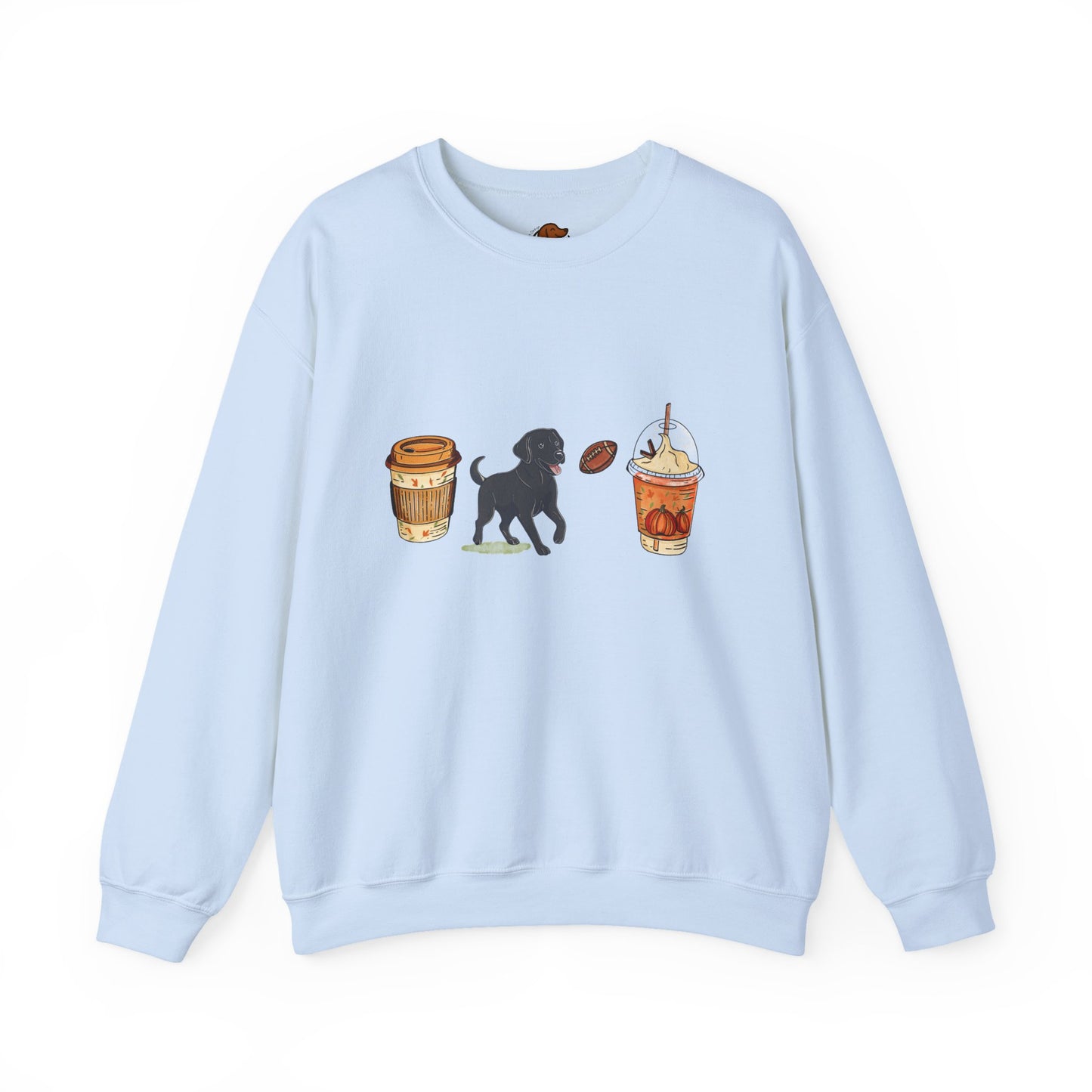 Black lab Fall Cups Unisex Heavy Blend™ Crewneck Sweatshirt