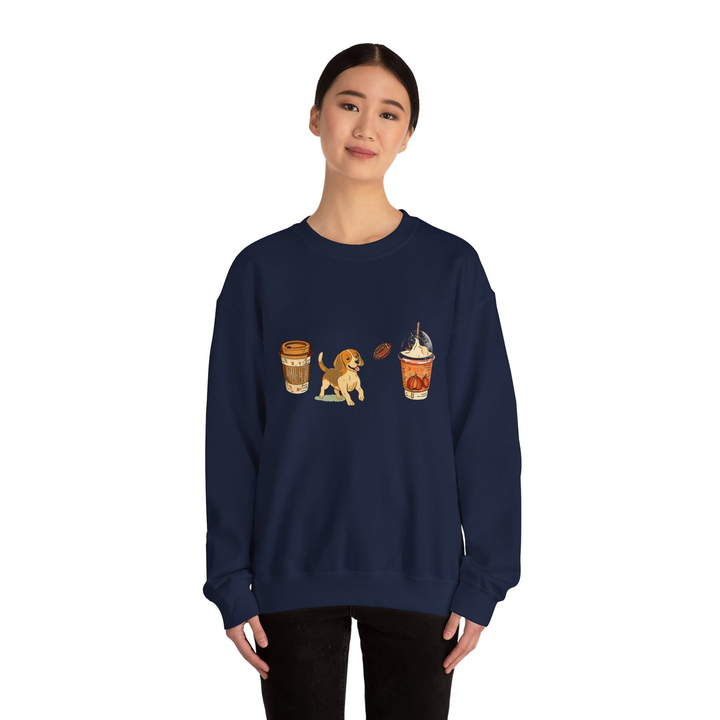 Beagle Fall Cups Unisex Heavy Blend™ Crewneck Sweatshirt