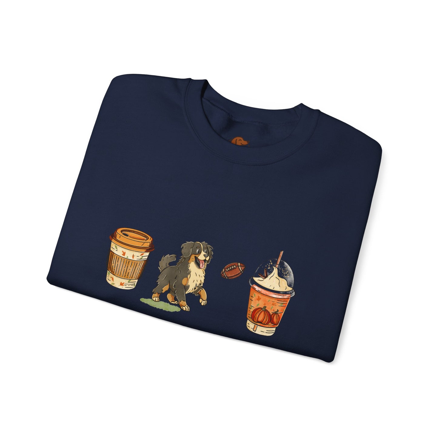 Bernese Mountain dog Fall Cups Unisex Heavy Blend™ Crewneck Sweatshirt