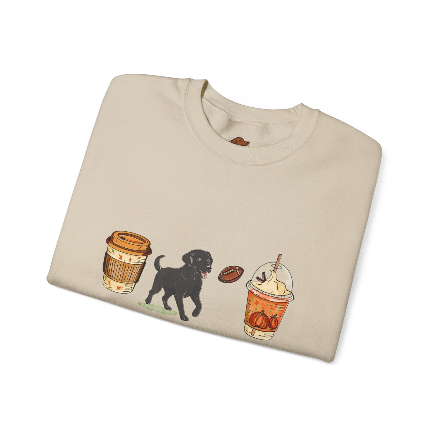 Black lab Fall Cups Unisex Heavy Blend™ Crewneck Sweatshirt
