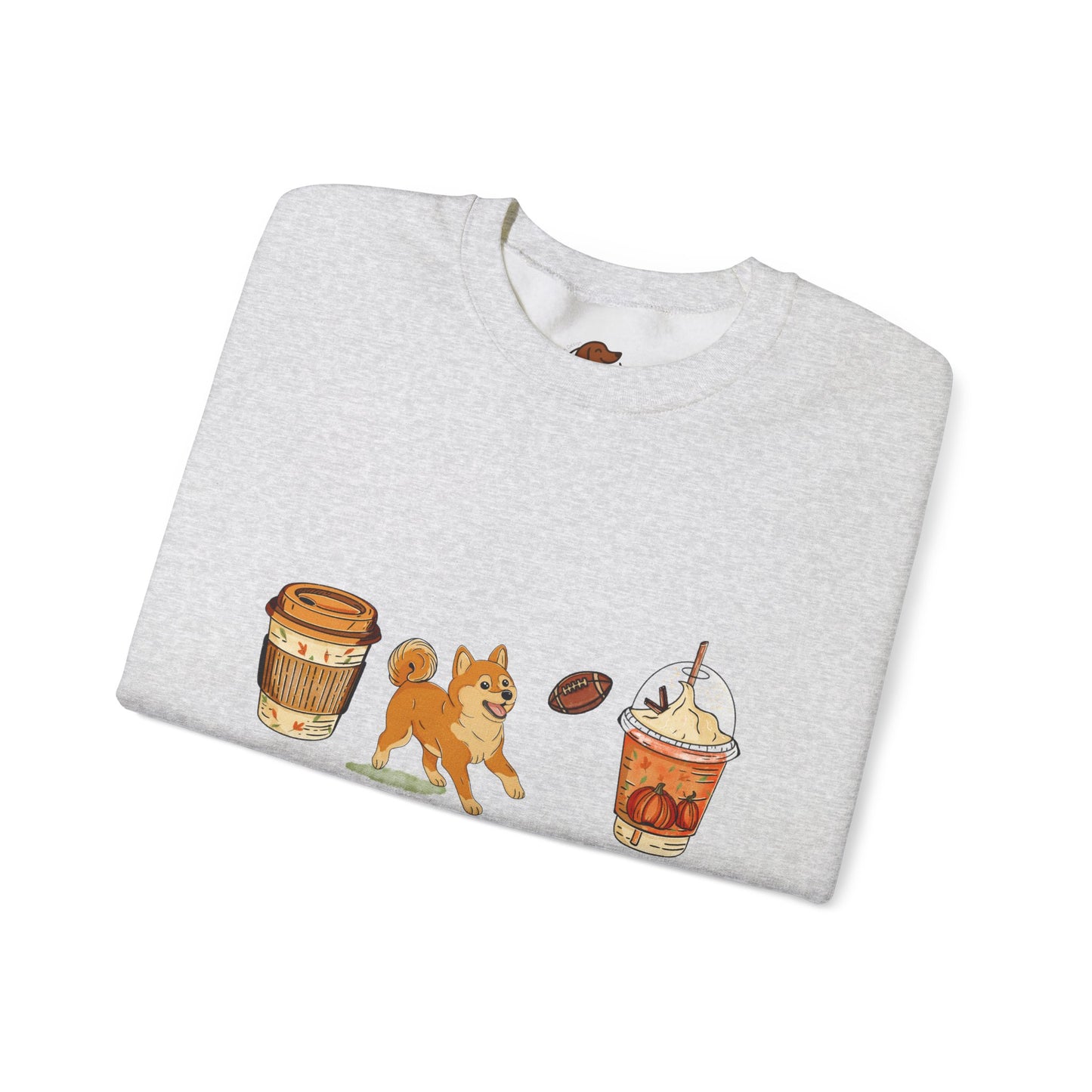 Shiba Inu Fall Cups Unisex Heavy Blend™ Crewneck Sweatshirt