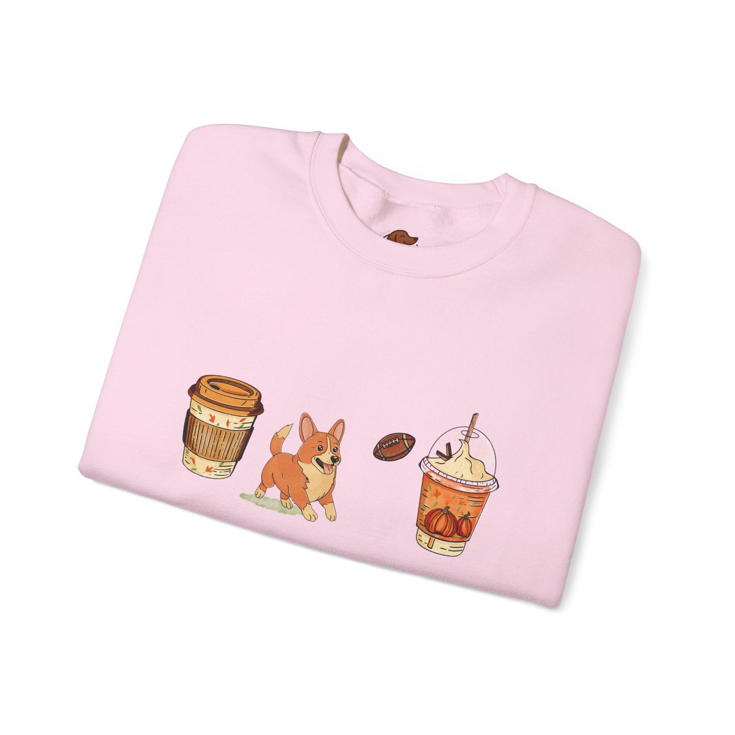 Corgi Fall Cups Unisex Heavy Blend™ Crewneck Sweatshirt