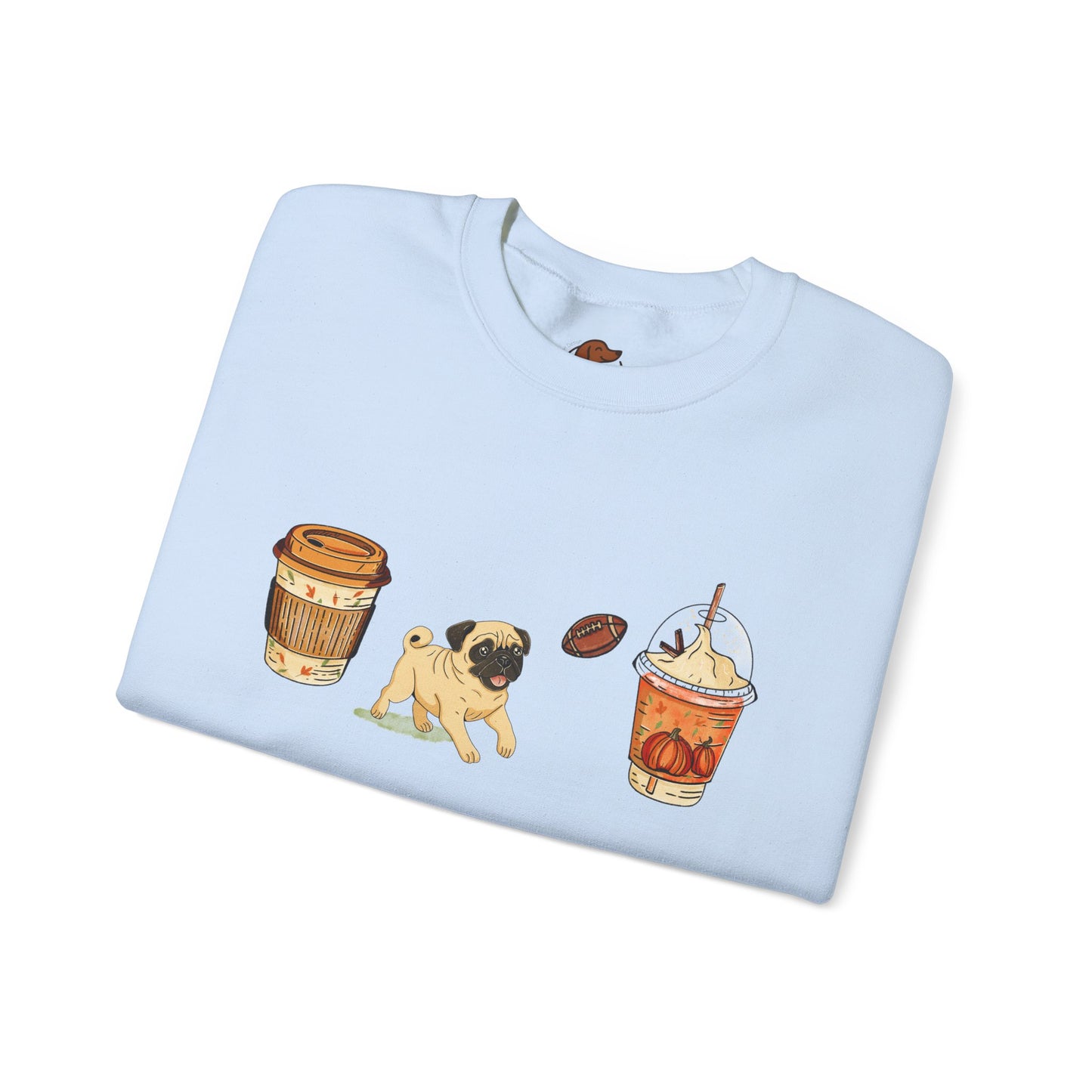 Pug Fall Cups Unisex Heavy Blend™ Crewneck Sweatshirt