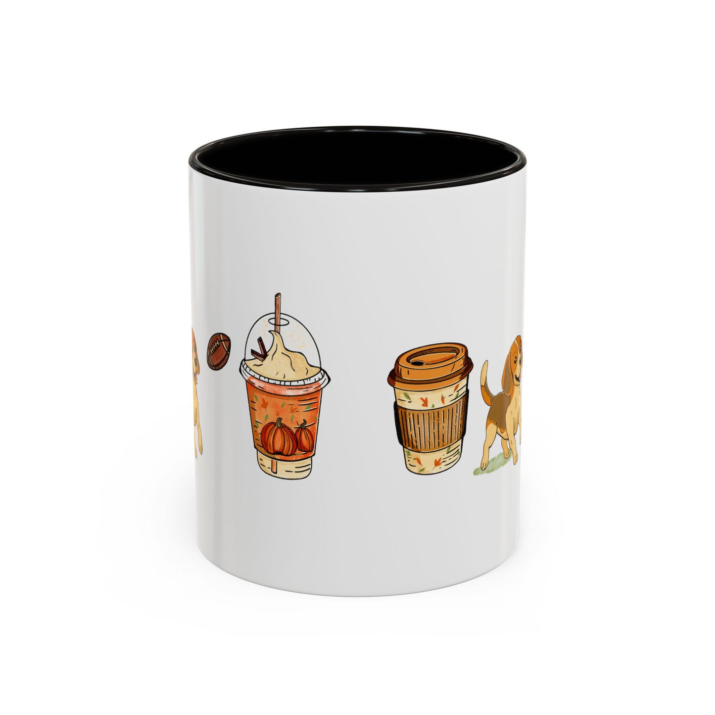 Beagle fall design, color Mugs 11oz
