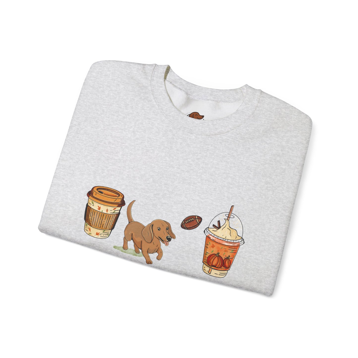Dachshund Fall Cups Unisex Heavy Blend™ Crewneck Sweatshirt