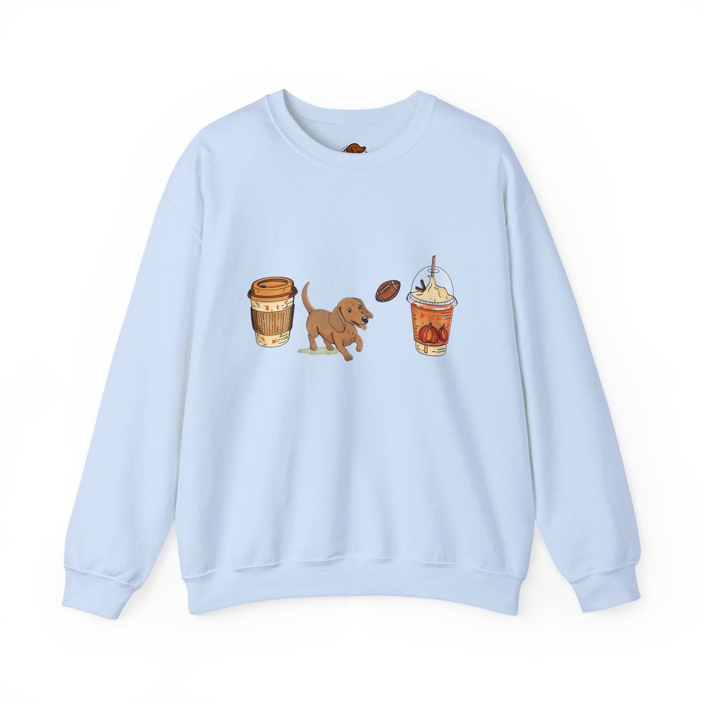 Dachshund Fall Cups Unisex Heavy Blend™ Crewneck Sweatshirt