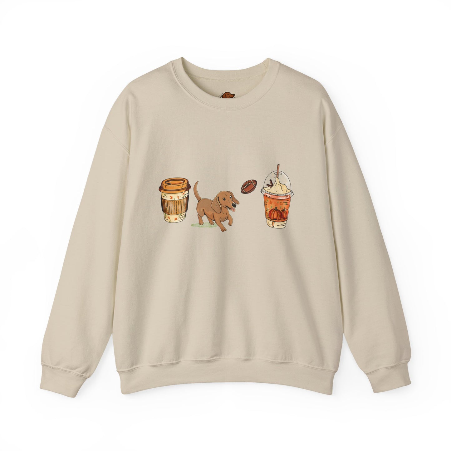 Dachshund Fall Cups Unisex Heavy Blend™ Crewneck Sweatshirt