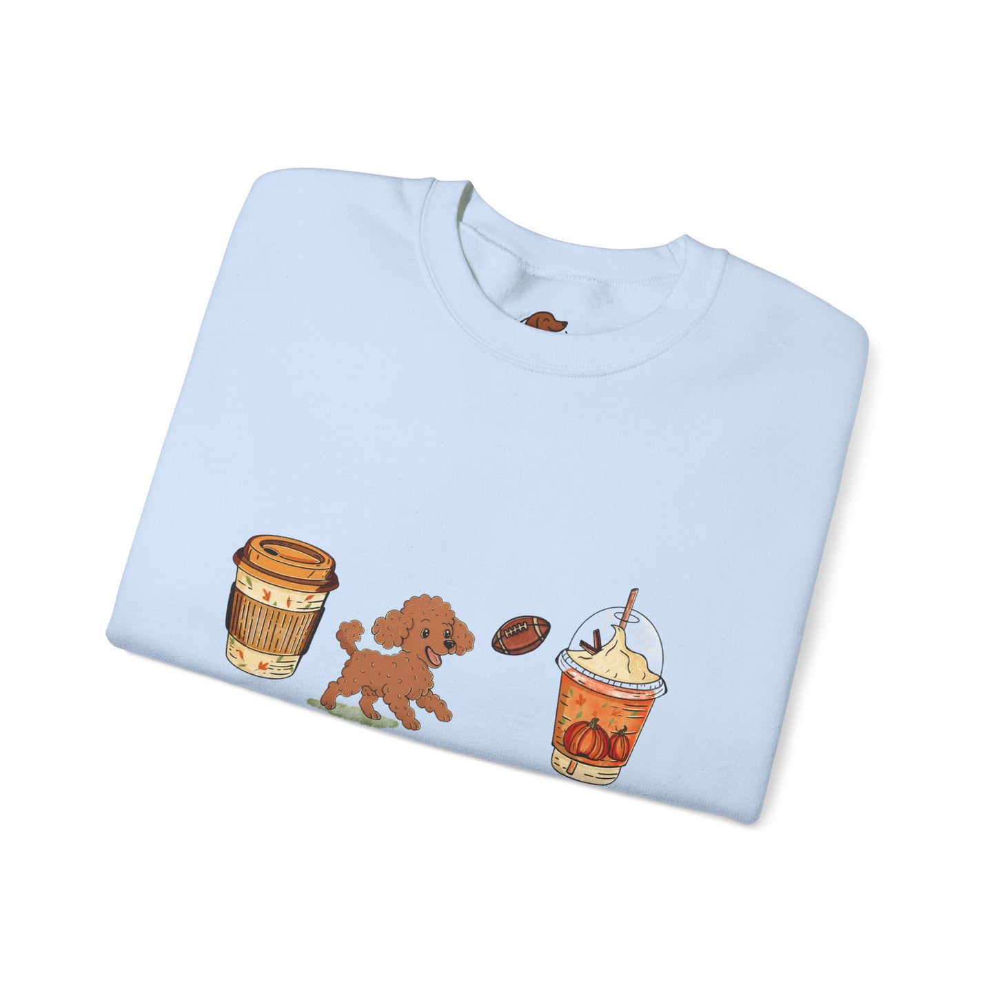 Mini Poodle Fall Cups Unisex Heavy Blend™ Crewneck Sweatshirt