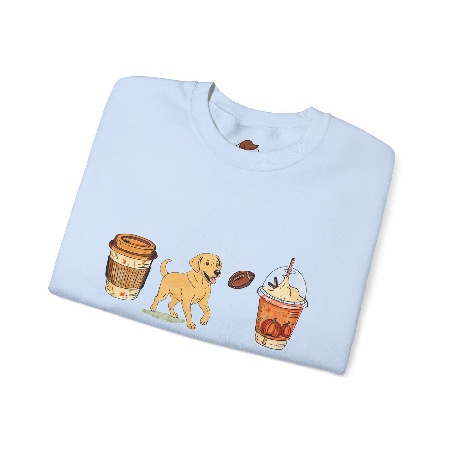 Yellow Lab Fall Cups Unisex Heavy Blend™ Crewneck Sweatshirt