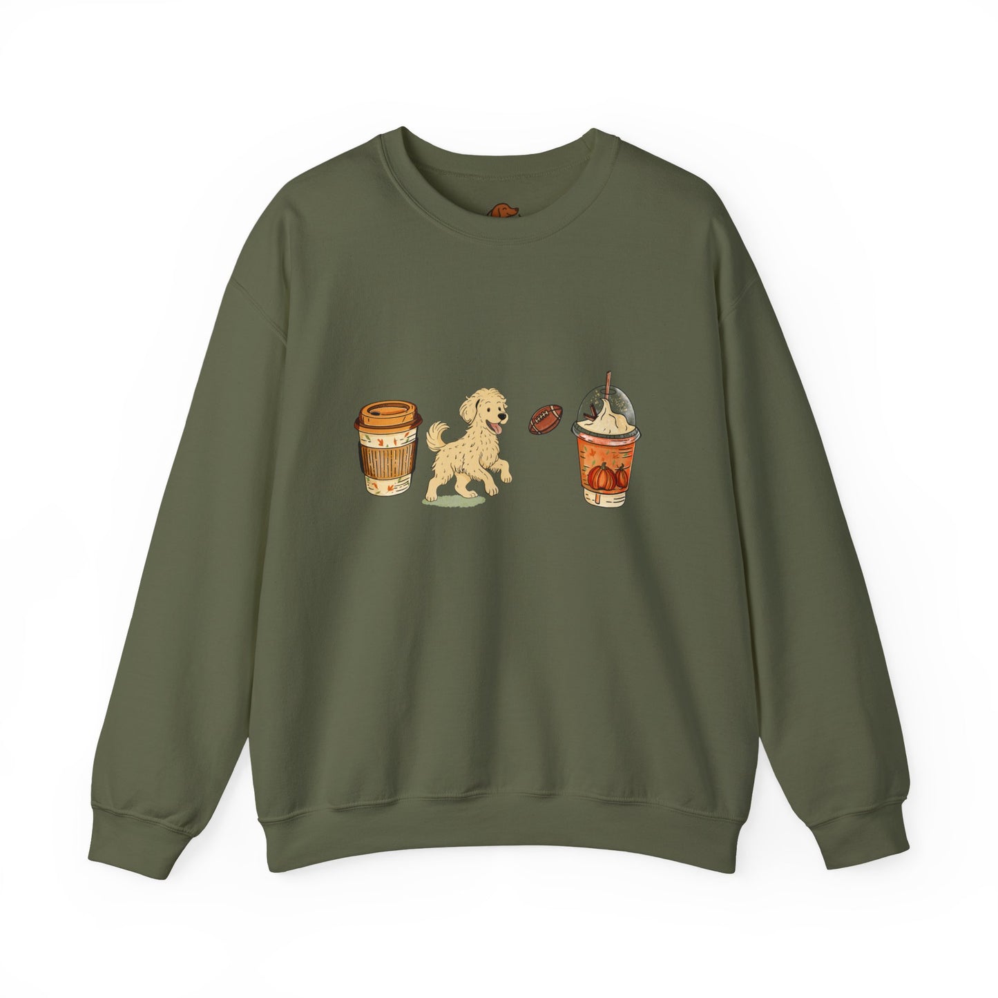 Doodle Fall Cups Unisex Heavy Blend™ Crewneck Sweatshirt