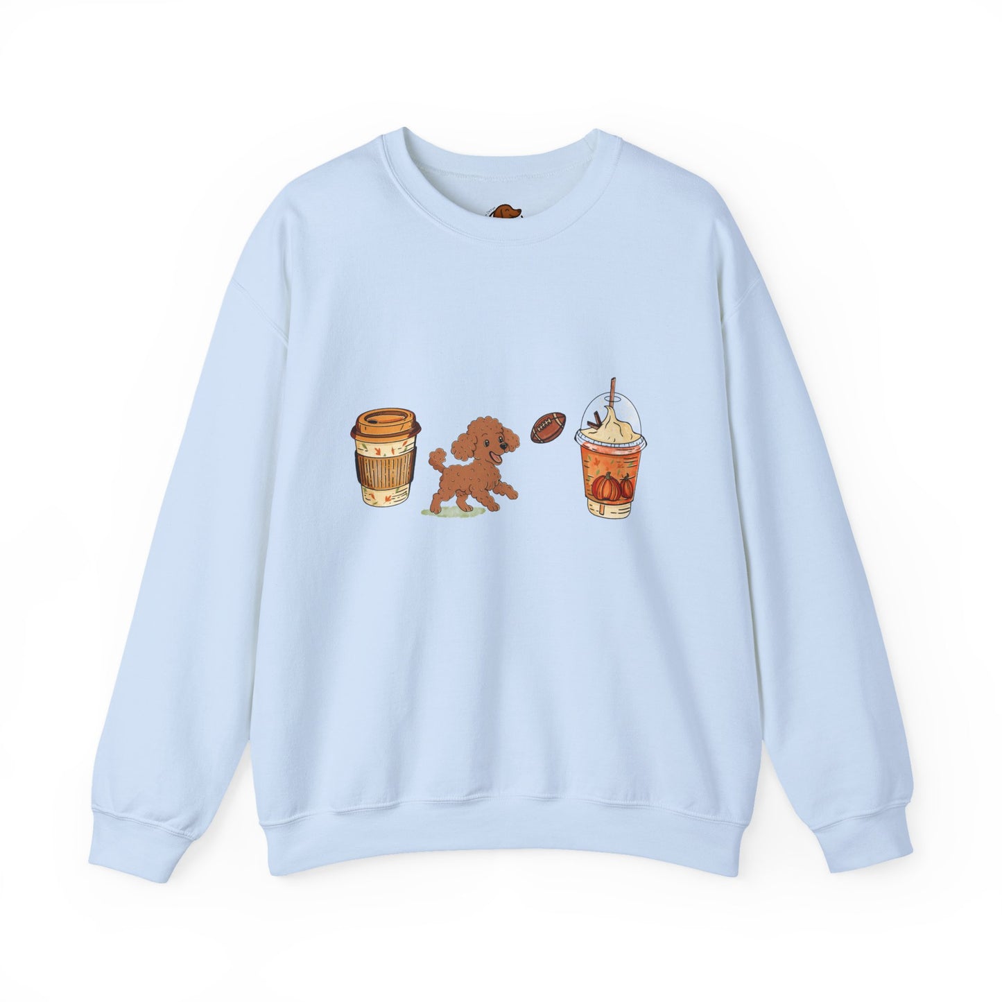 Mini Poodle Fall Cups Unisex Heavy Blend™ Crewneck Sweatshirt
