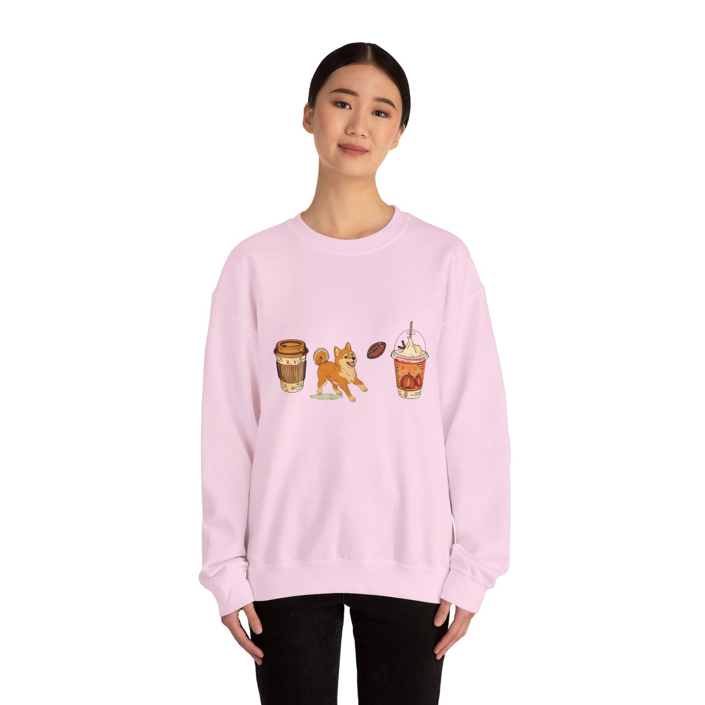 Shiba Inu Fall Cups Unisex Heavy Blend™ Crewneck Sweatshirt
