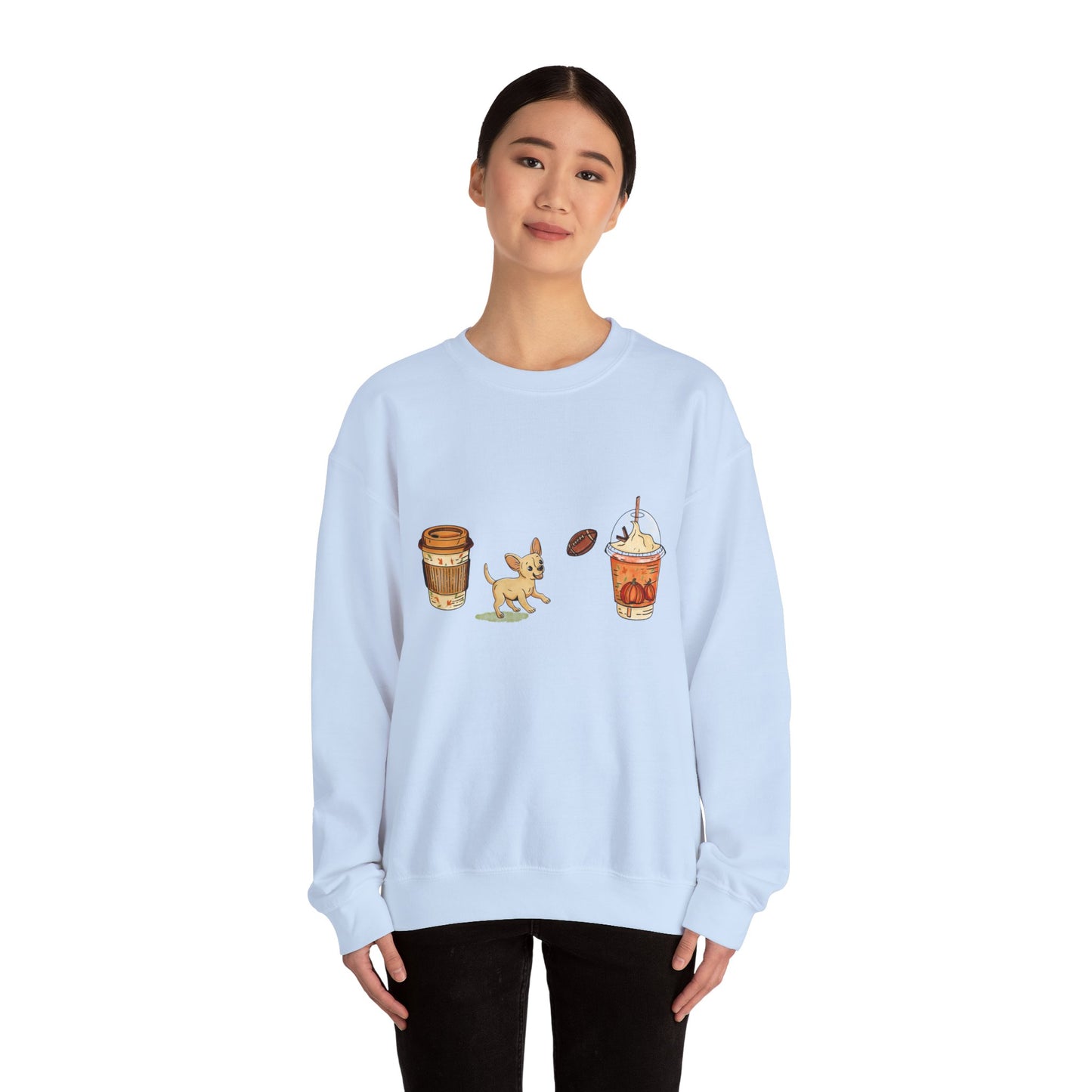 Chihuahua Fall Cups Unisex Heavy Blend™ Crewneck Sweatshirt
