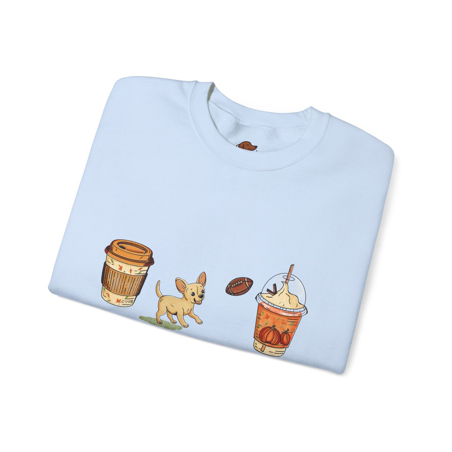 Chihuahua Fall Cups Unisex Heavy Blend™ Crewneck Sweatshirt