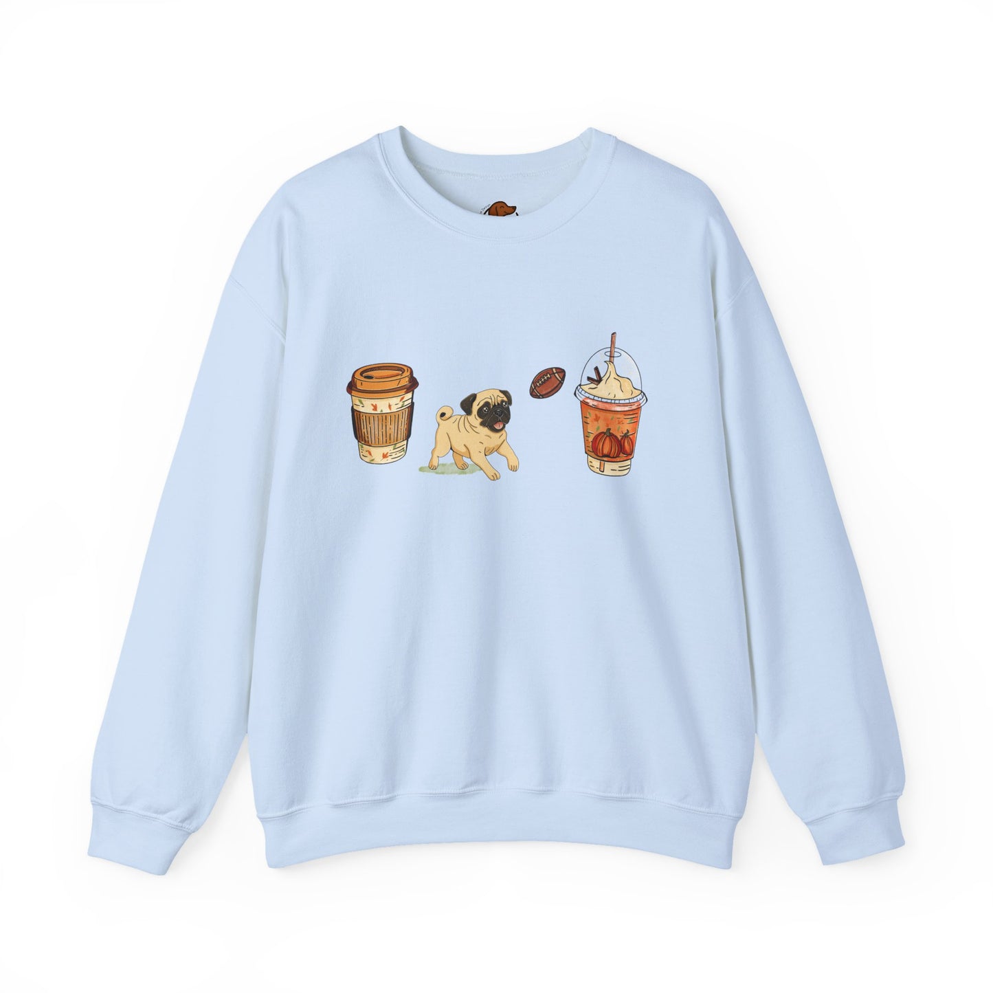 Pug Fall Cups Unisex Heavy Blend™ Crewneck Sweatshirt