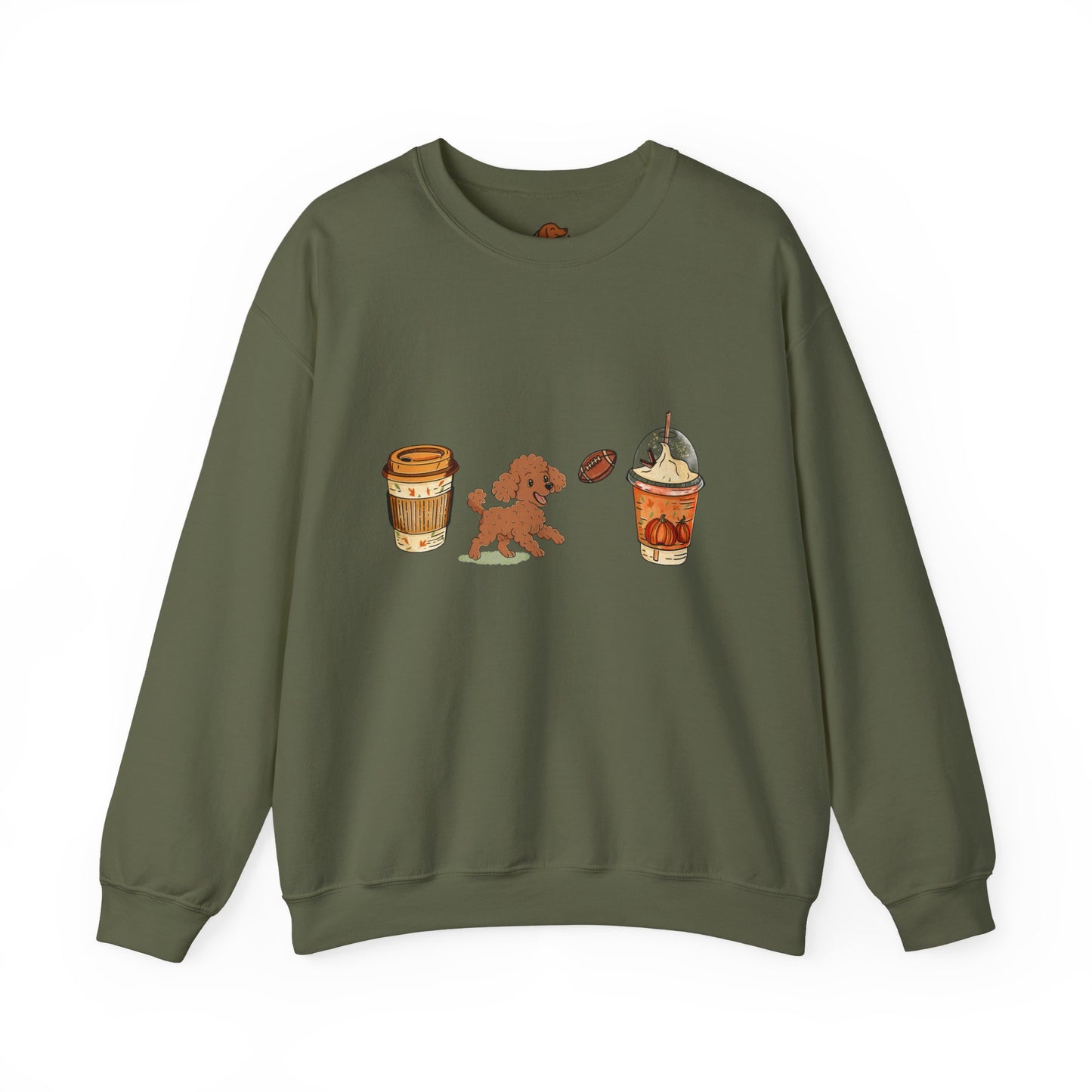 Mini Poodle Fall Cups Unisex Heavy Blend™ Crewneck Sweatshirt