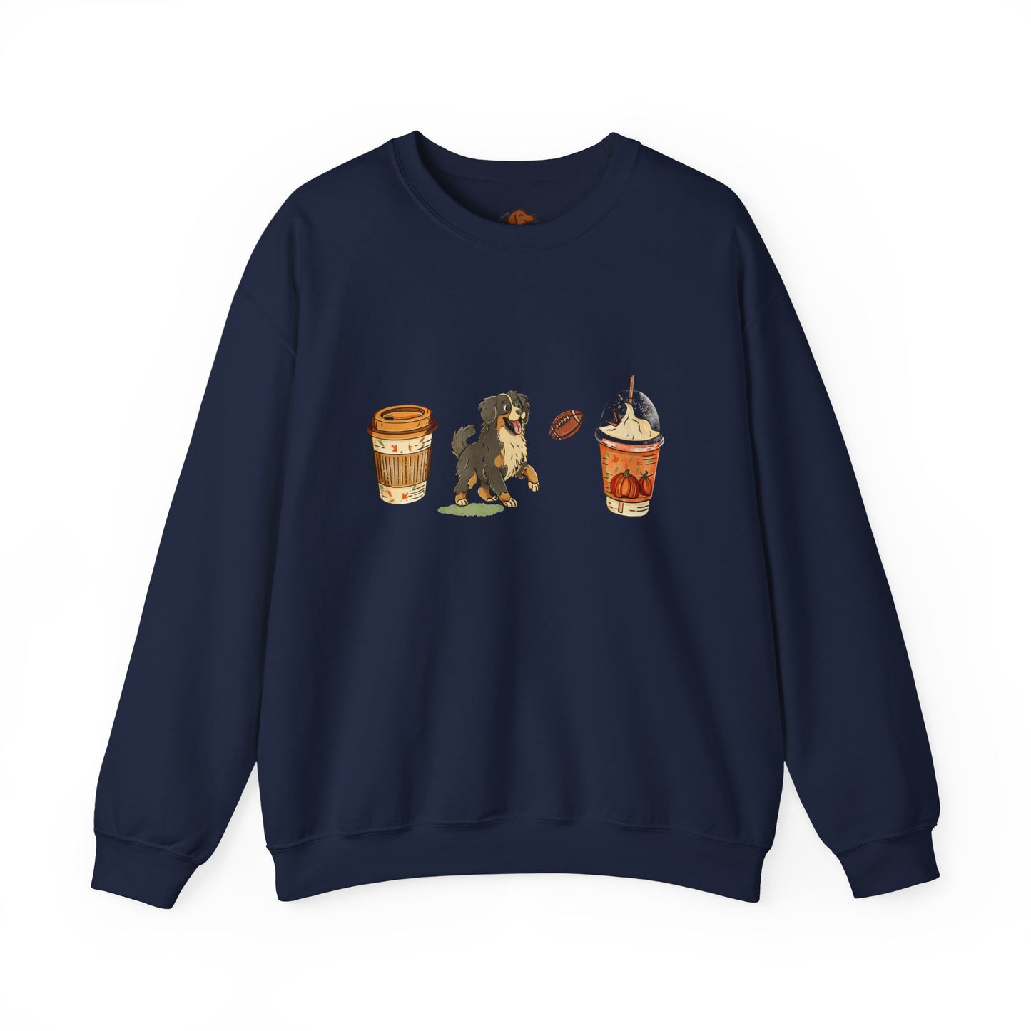 Bernese Mountain dog Fall Cups Unisex Heavy Blend™ Crewneck Sweatshirt