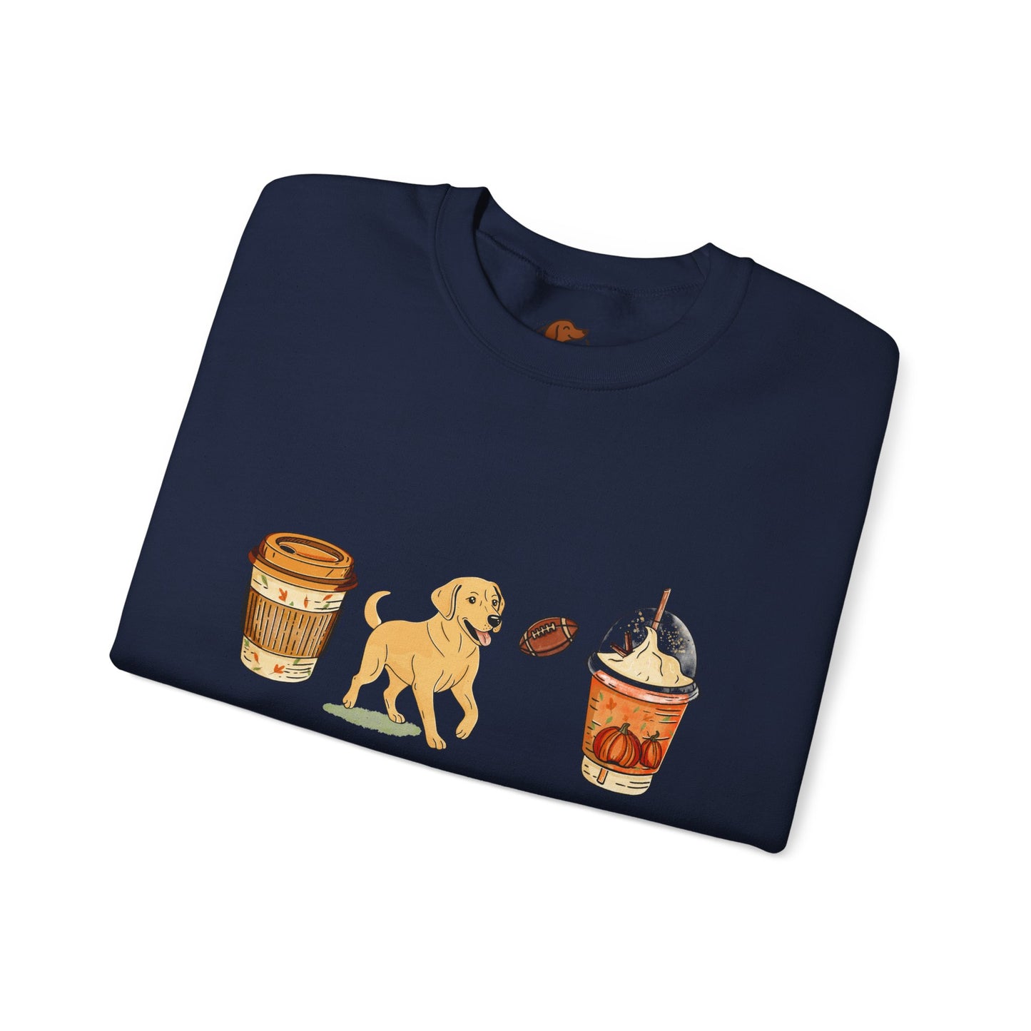 Yellow Lab Fall Cups Unisex Heavy Blend™ Crewneck Sweatshirt