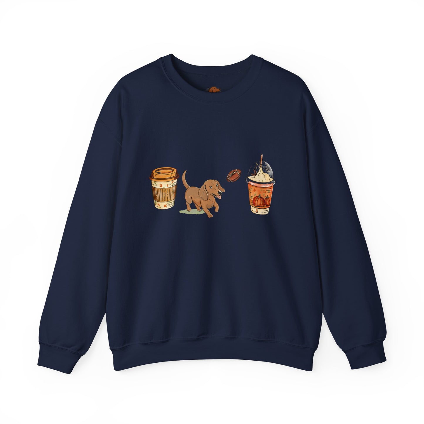 Dachshund Fall Cups Unisex Heavy Blend™ Crewneck Sweatshirt