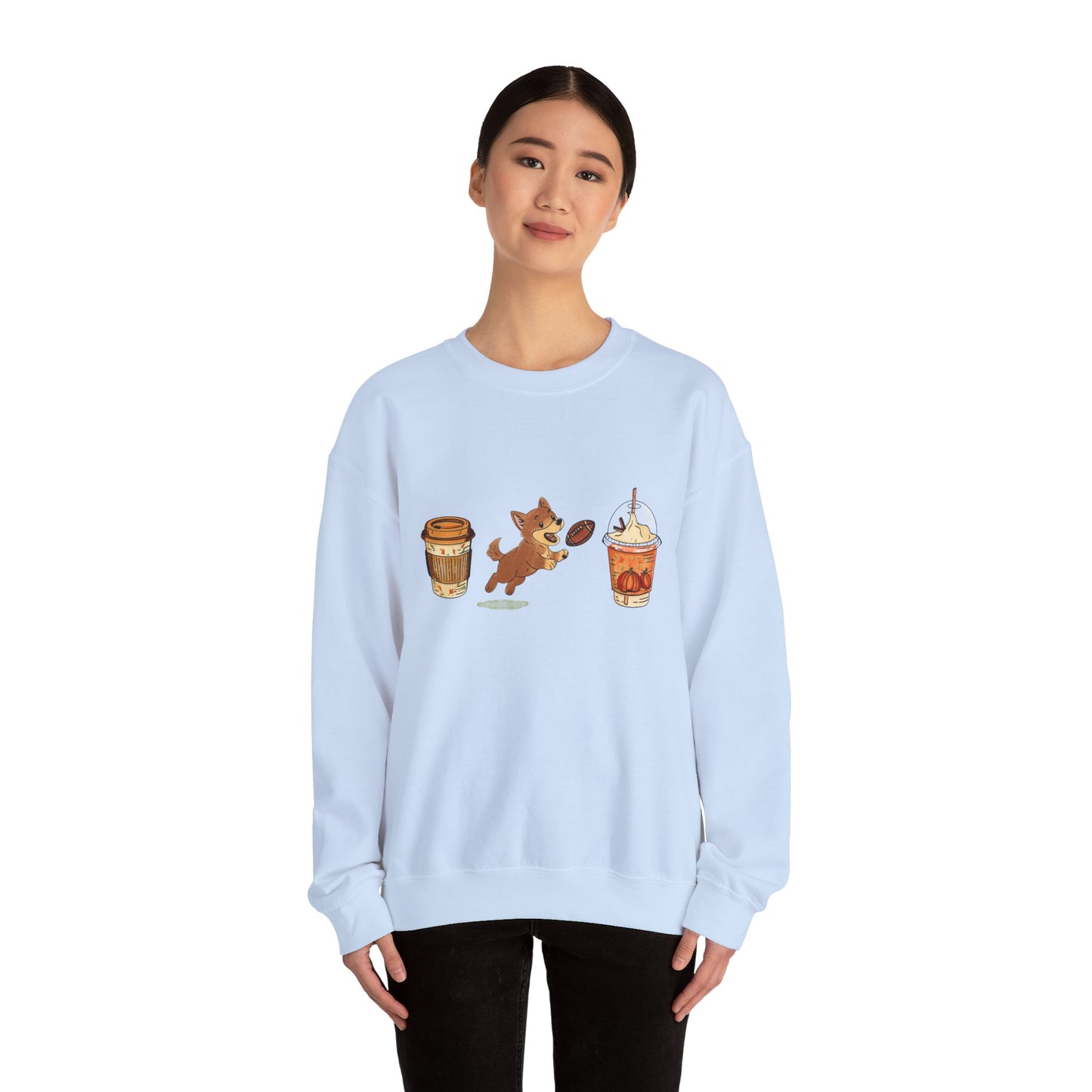 Husky brown Fall Cups Unisex Heavy Blend™ Crewneck Sweatshirt