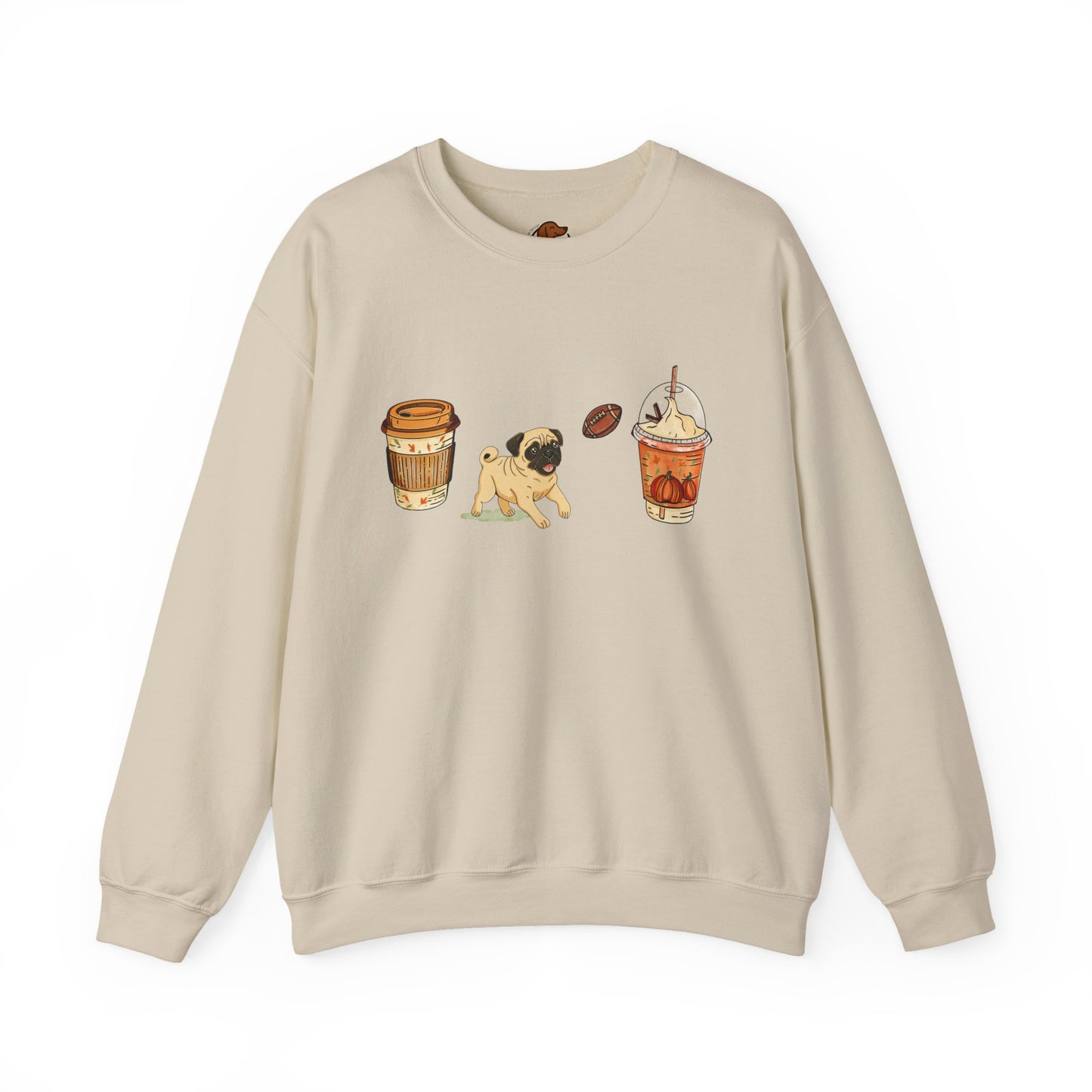 Pug Fall Cups Unisex Heavy Blend™ Crewneck Sweatshirt