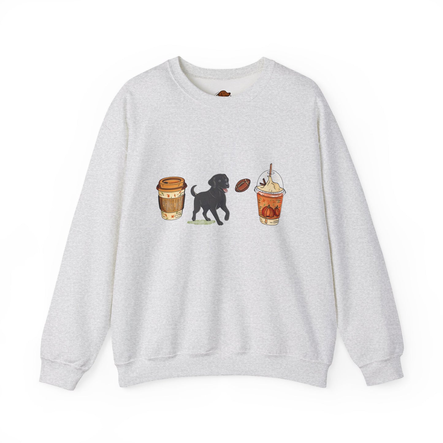 Black lab Fall Cups Unisex Heavy Blend™ Crewneck Sweatshirt