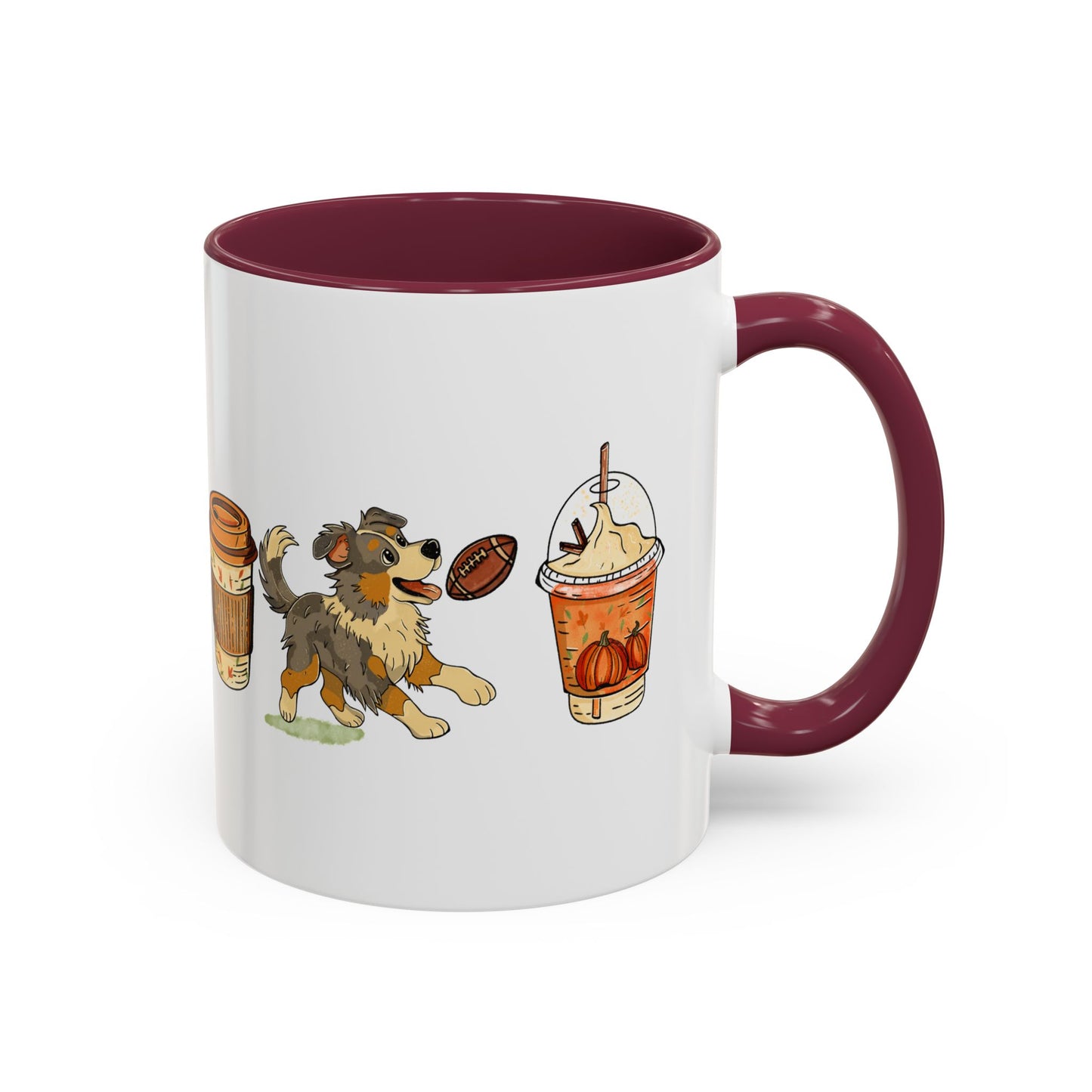 Australian Shepherd Fall design, color Mugs 11oz