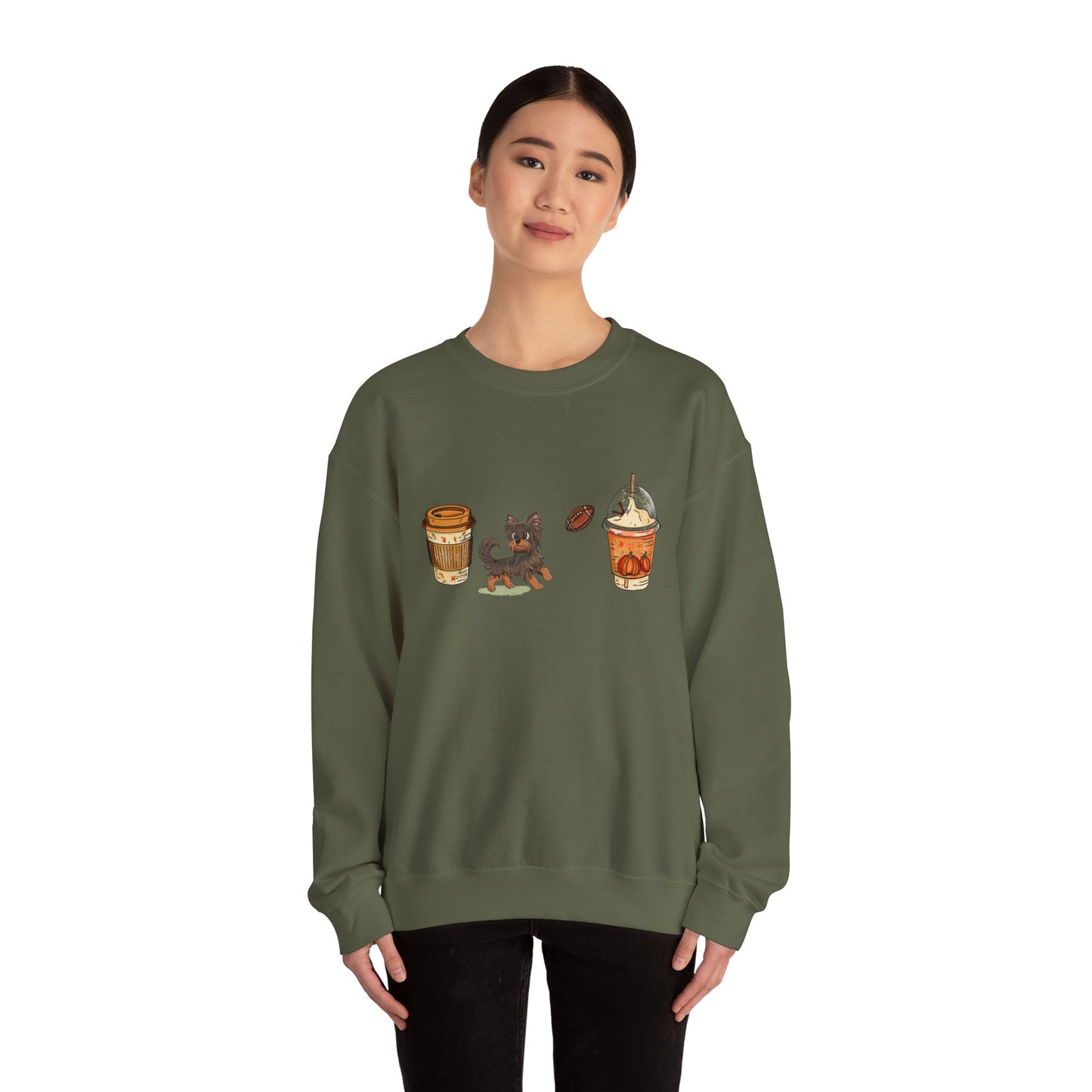Yorkie Fall Cups #2 Unisex Heavy Blend™ Crewneck Sweatshirt