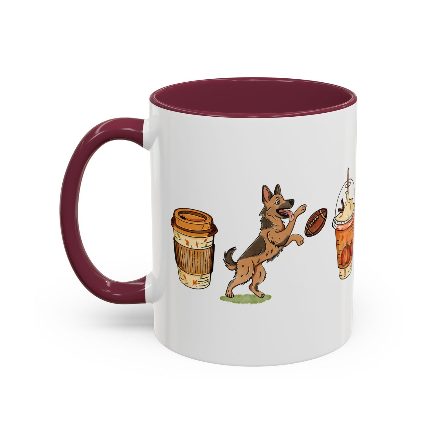 German Shepherd Fall design, color Mugs 11oz