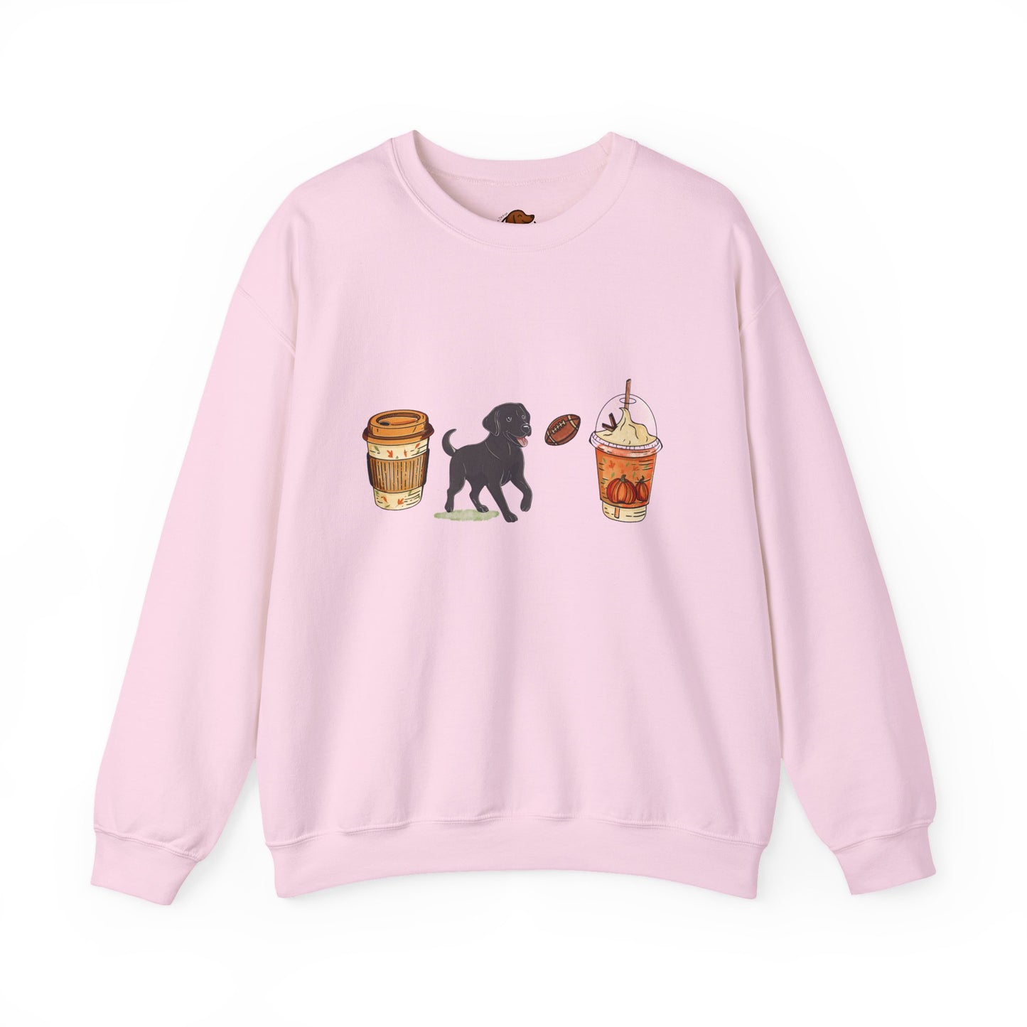 Black lab Fall Cups Unisex Heavy Blend™ Crewneck Sweatshirt