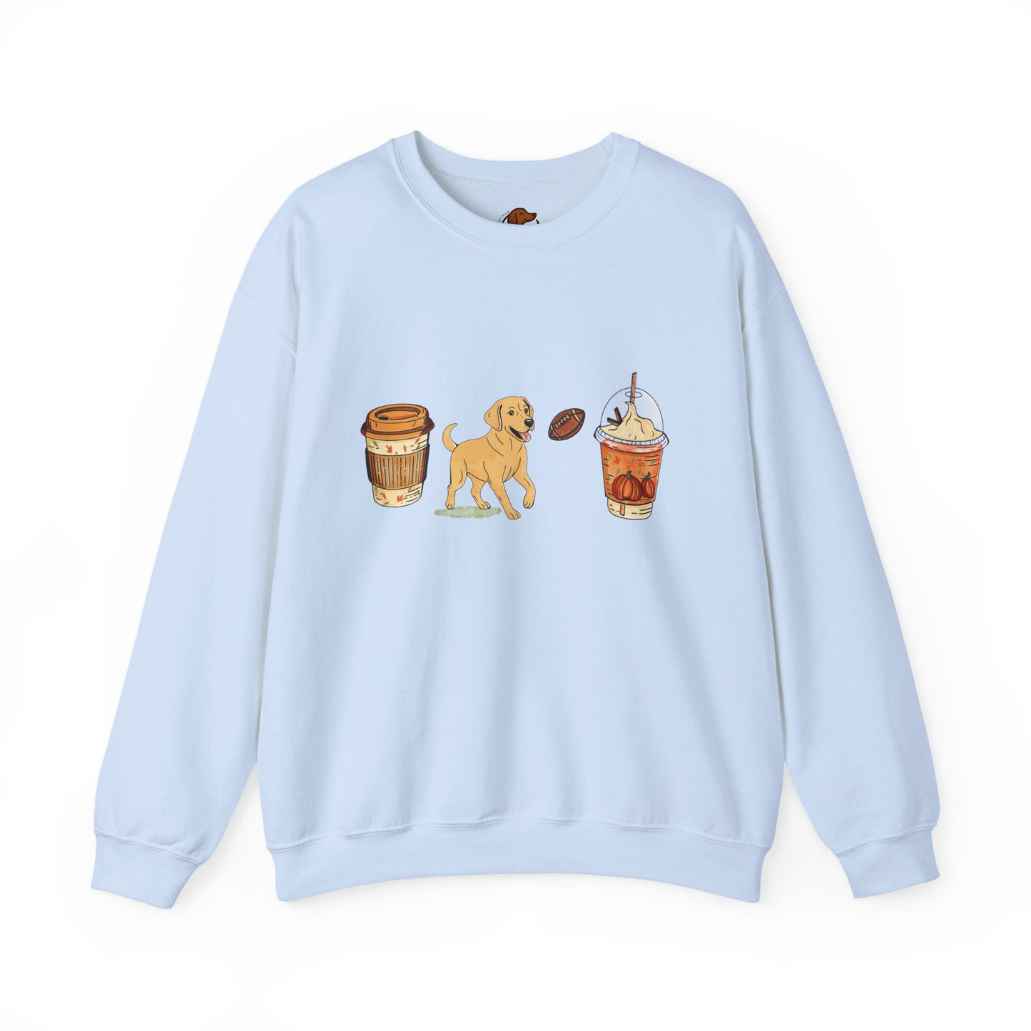 Yellow Lab Fall Cups Unisex Heavy Blend™ Crewneck Sweatshirt