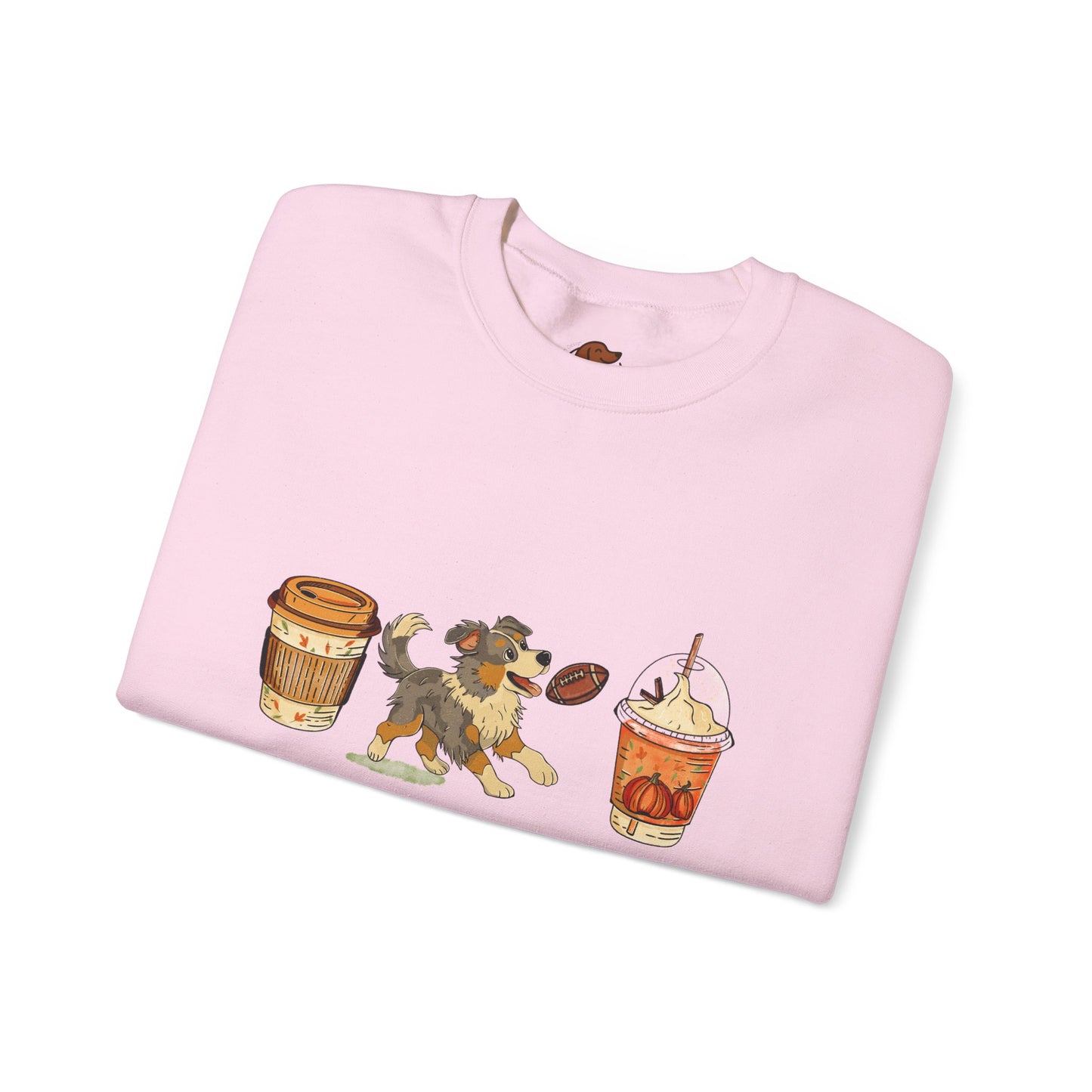 Australian Shepherd Fall Cups Unisex Heavy Blend™ Crewneck Sweatshirt