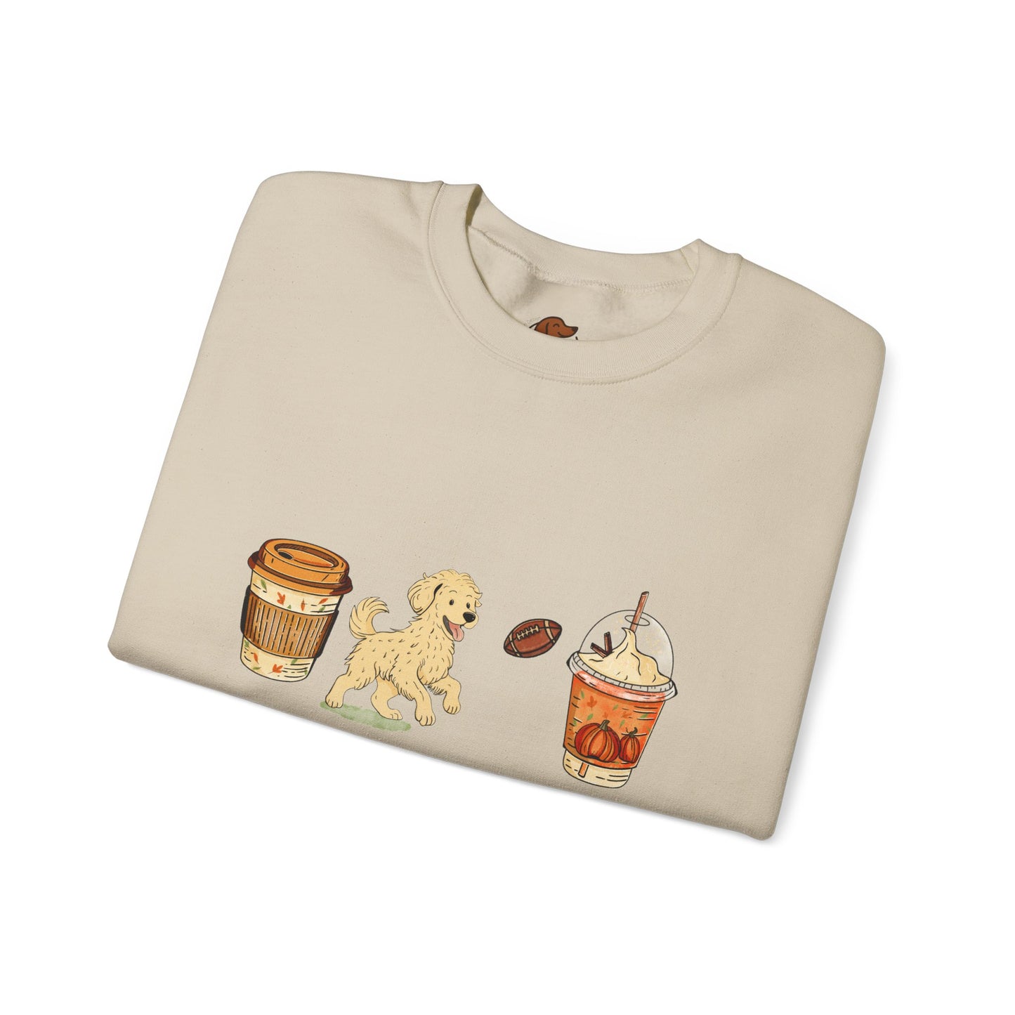 Doodle Fall Cups Unisex Heavy Blend™ Crewneck Sweatshirt