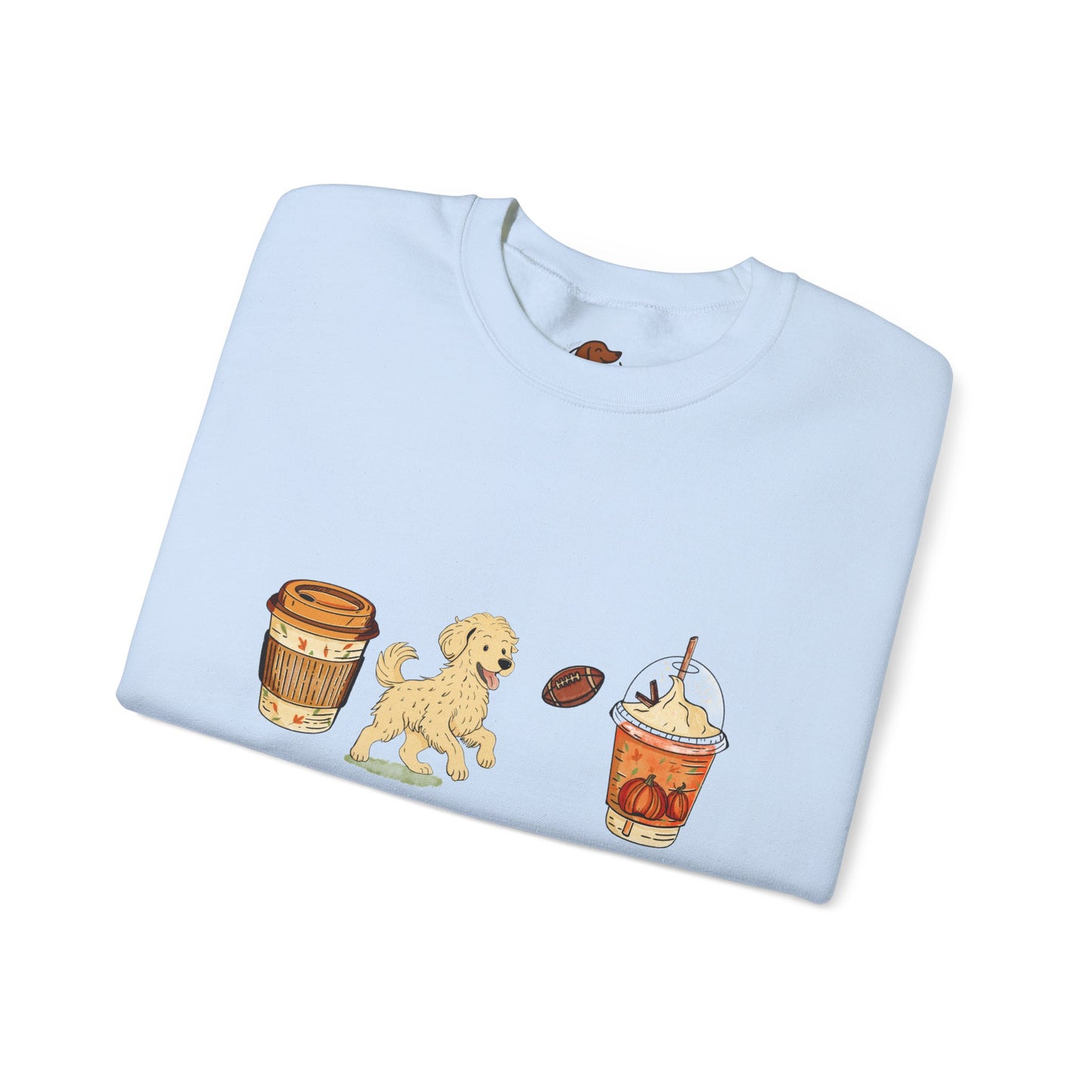 Doodle Fall Cups Unisex Heavy Blend™ Crewneck Sweatshirt