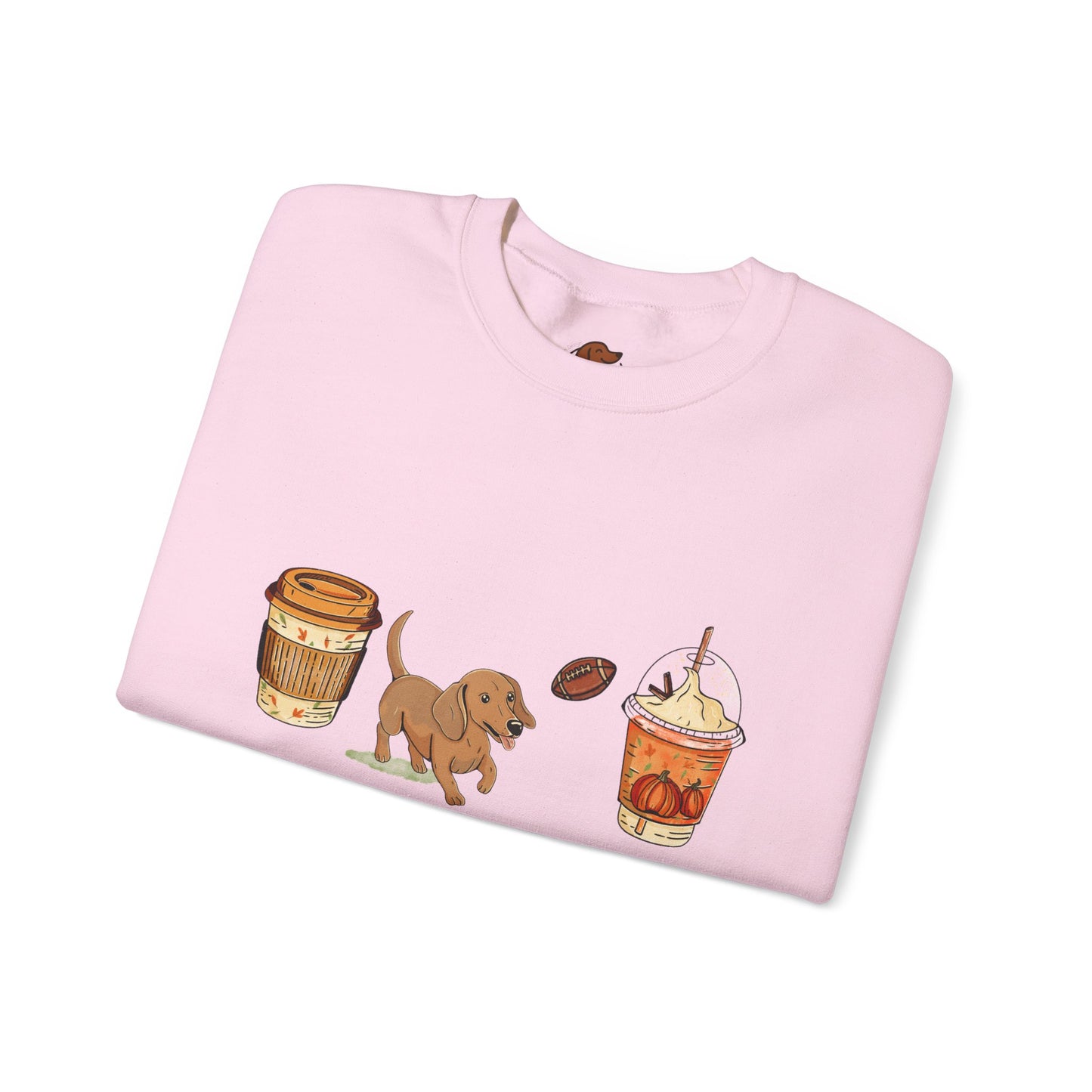 Dachshund Fall Cups Unisex Heavy Blend™ Crewneck Sweatshirt