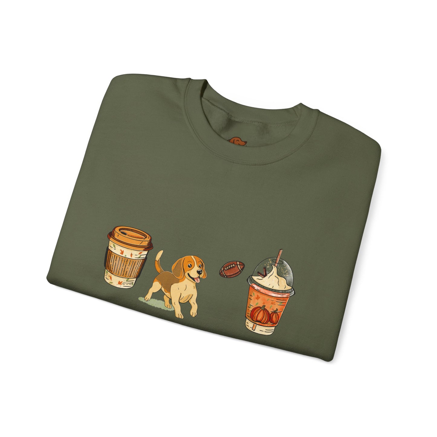 Beagle Fall Cups Unisex Heavy Blend™ Crewneck Sweatshirt