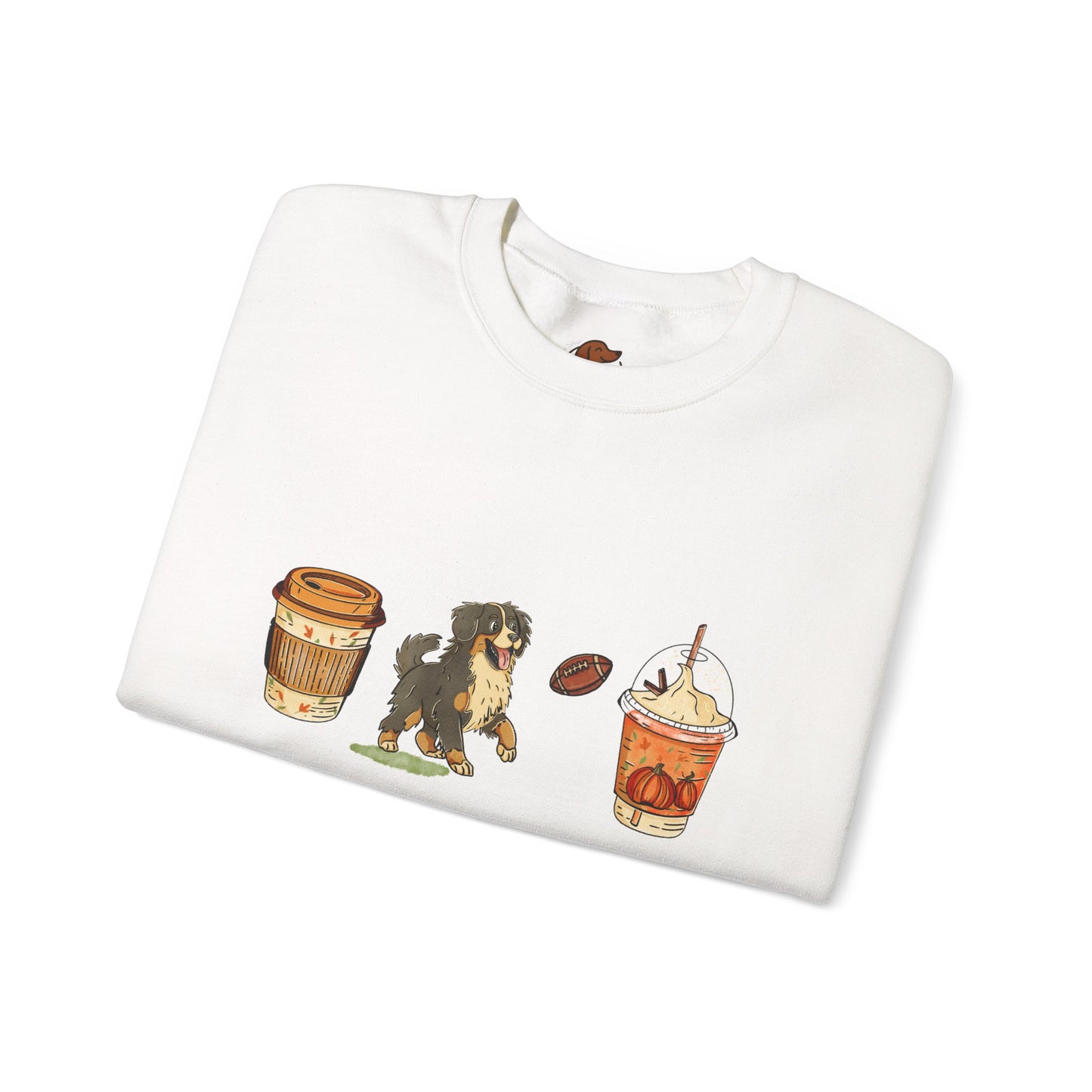 Bernese Mountain dog Fall Cups Unisex Heavy Blend™ Crewneck Sweatshirt