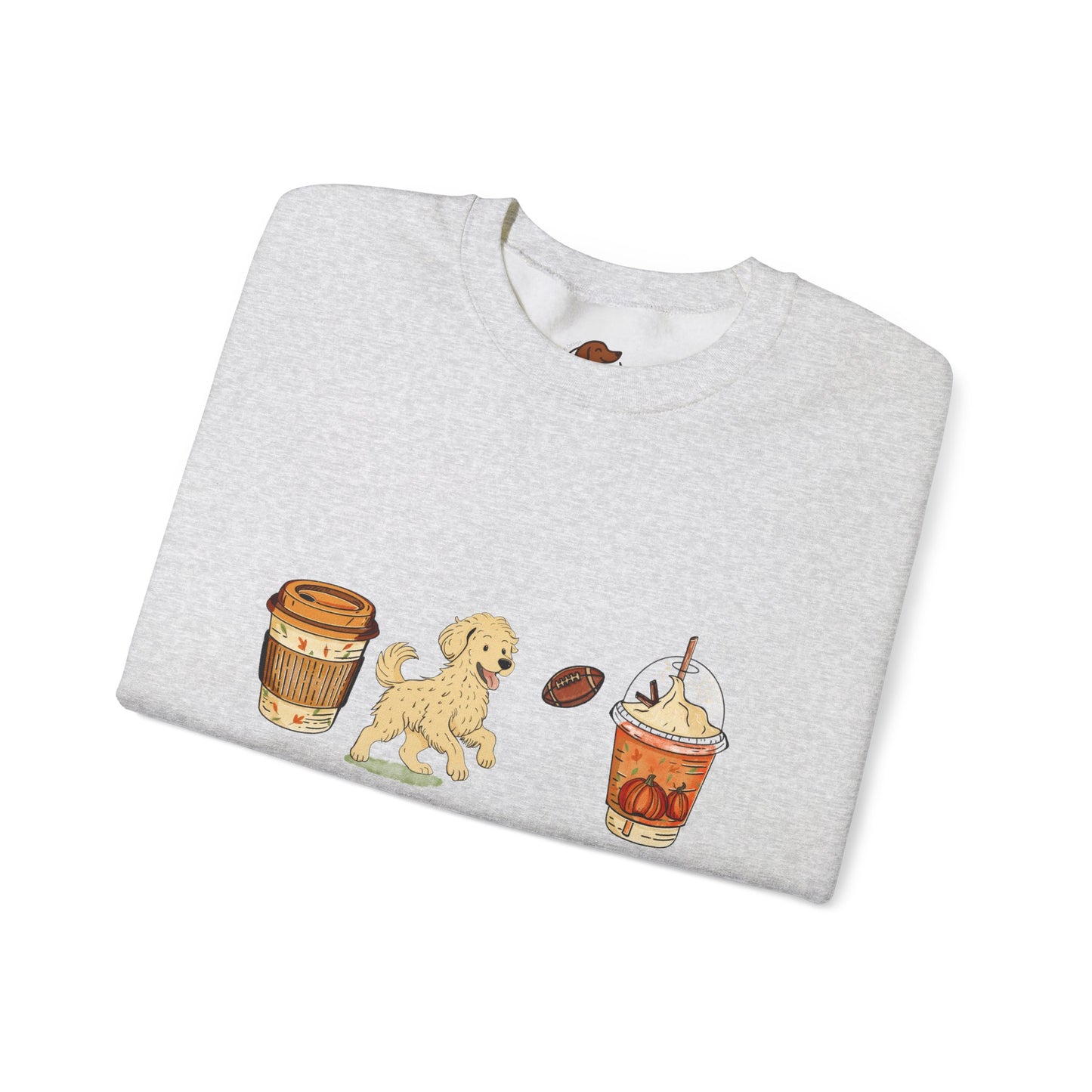 Doodle Fall Cups Unisex Heavy Blend™ Crewneck Sweatshirt