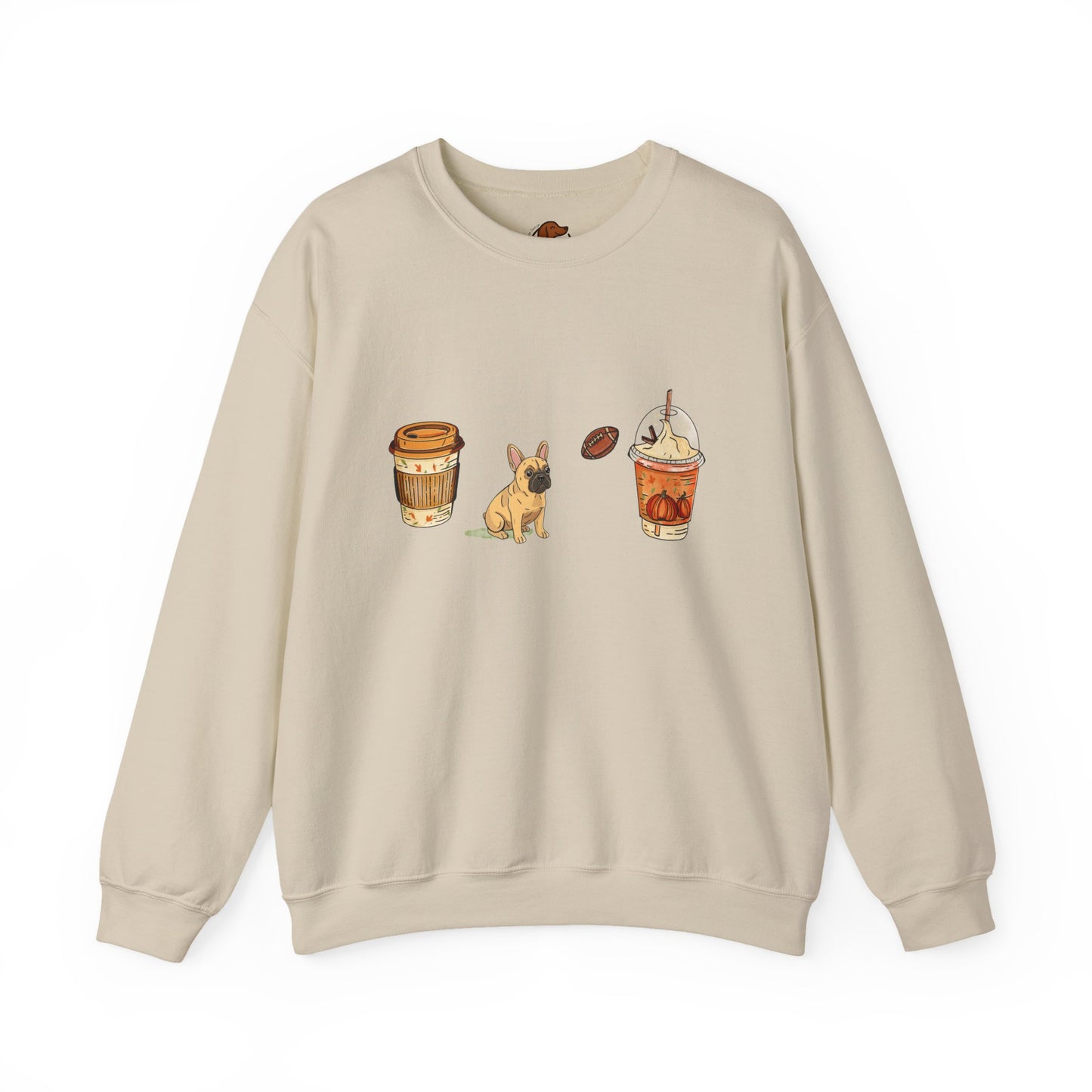 Frenchie Fall Cups Unisex Heavy Blend™ Crewneck Sweatshirt