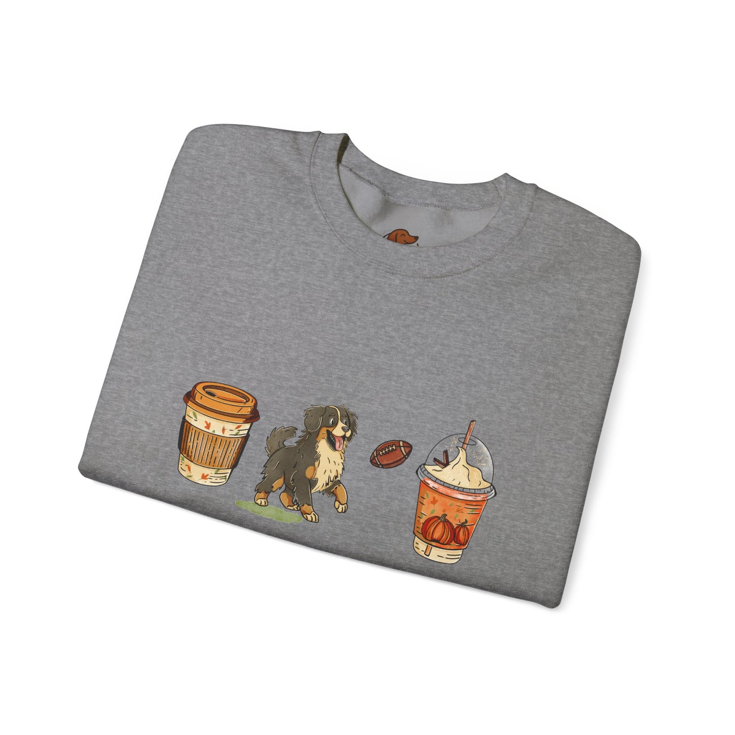 Bernese Mountain dog Fall Cups Unisex Heavy Blend™ Crewneck Sweatshirt